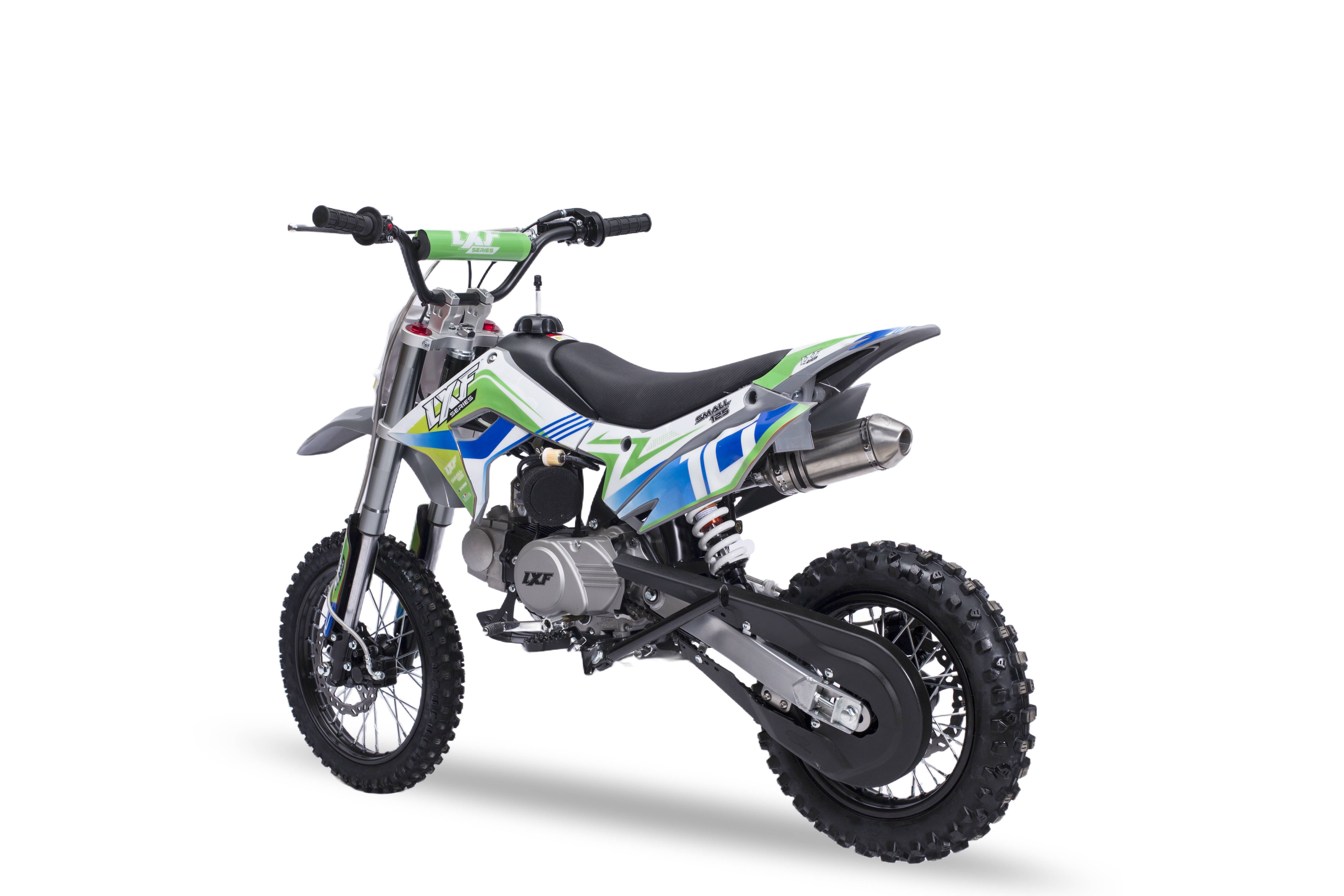 Dirt bike / Pit bike 125cc LXF Small 12/14" - set gris nardo / vert
