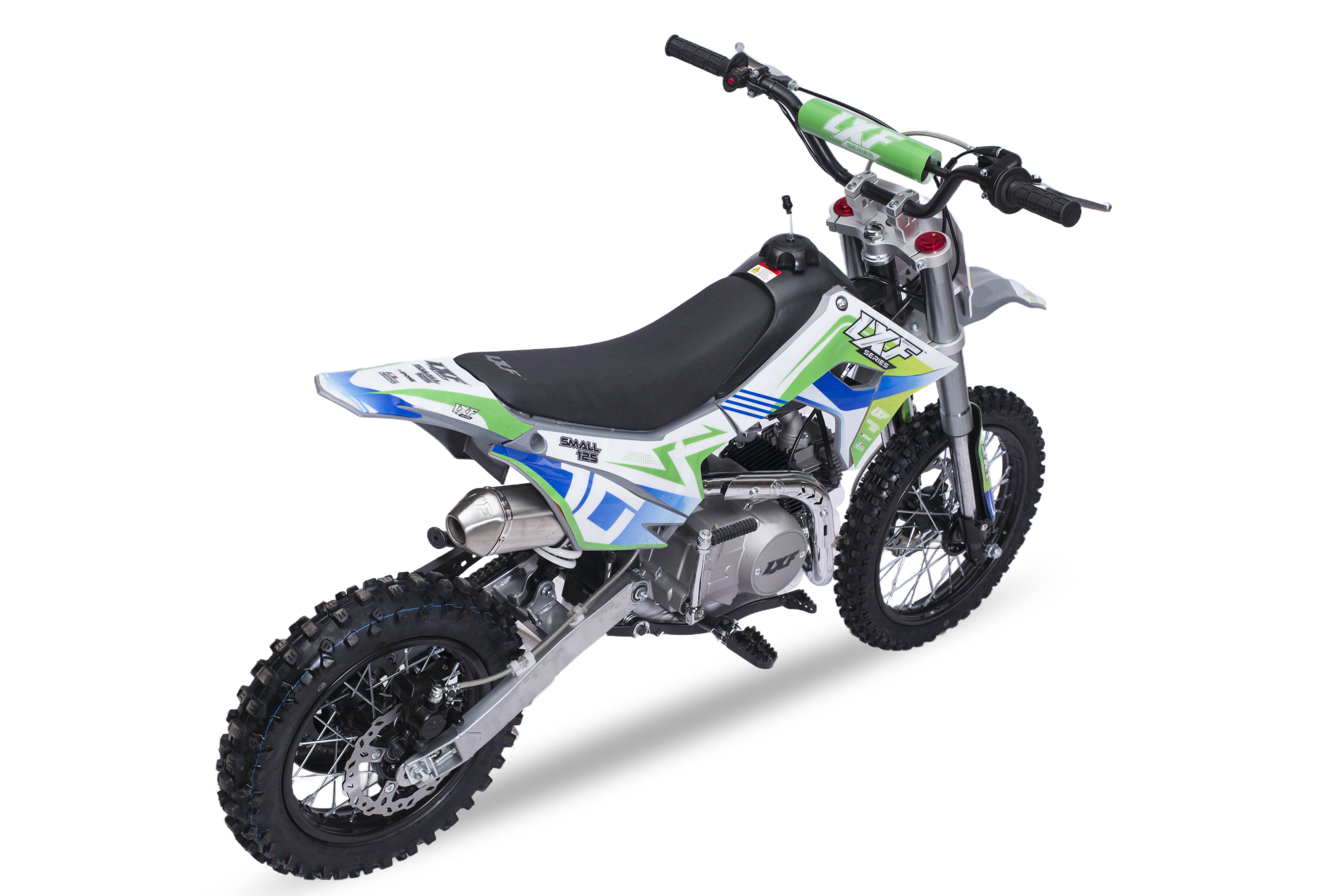 Dirt bike / Pit bike 125cc LXF Small 12/14" - set gris nardo / vert