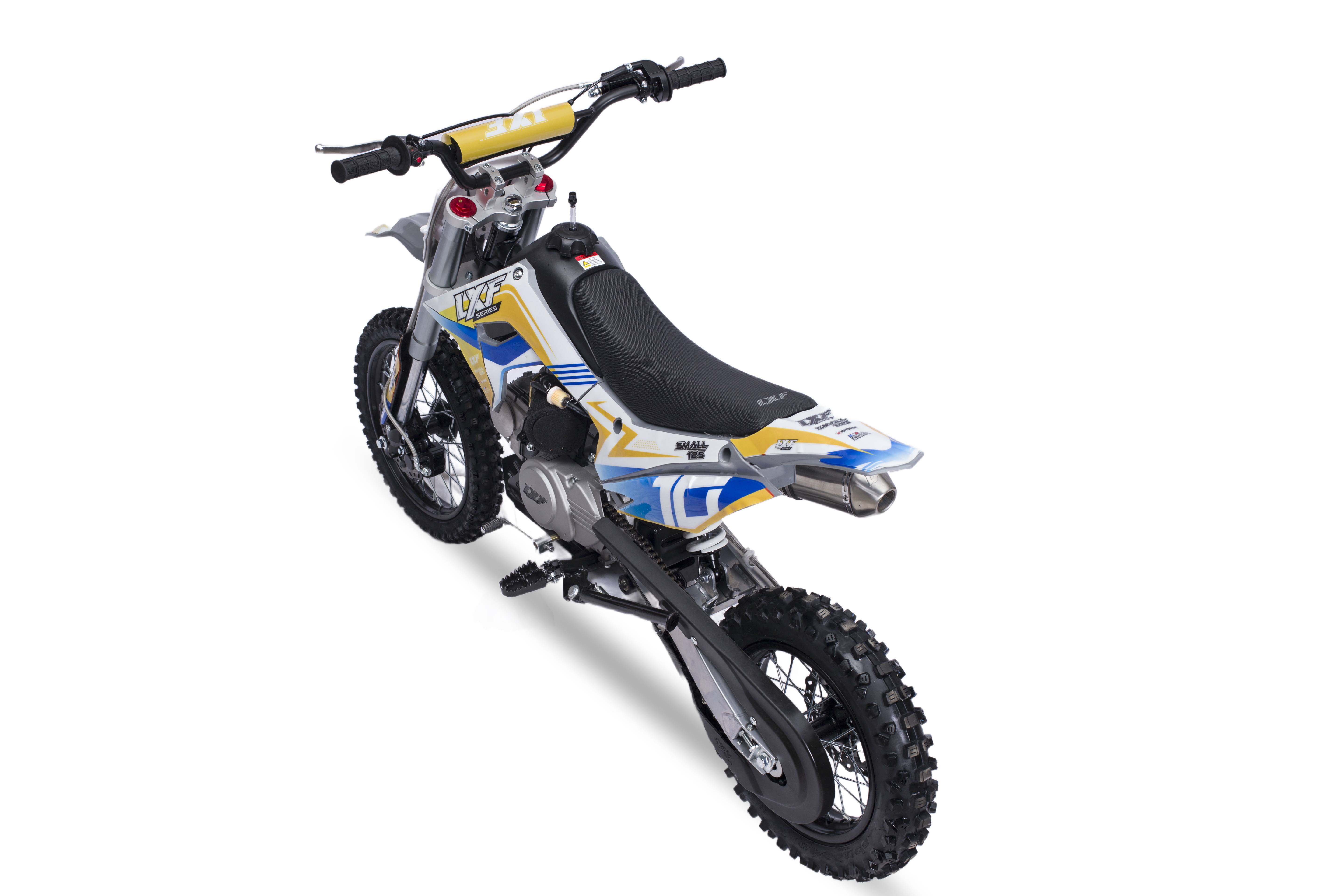 Dirt bike / Pit bike 125cc LXF Small 12/14" - set gris nardo / jaune