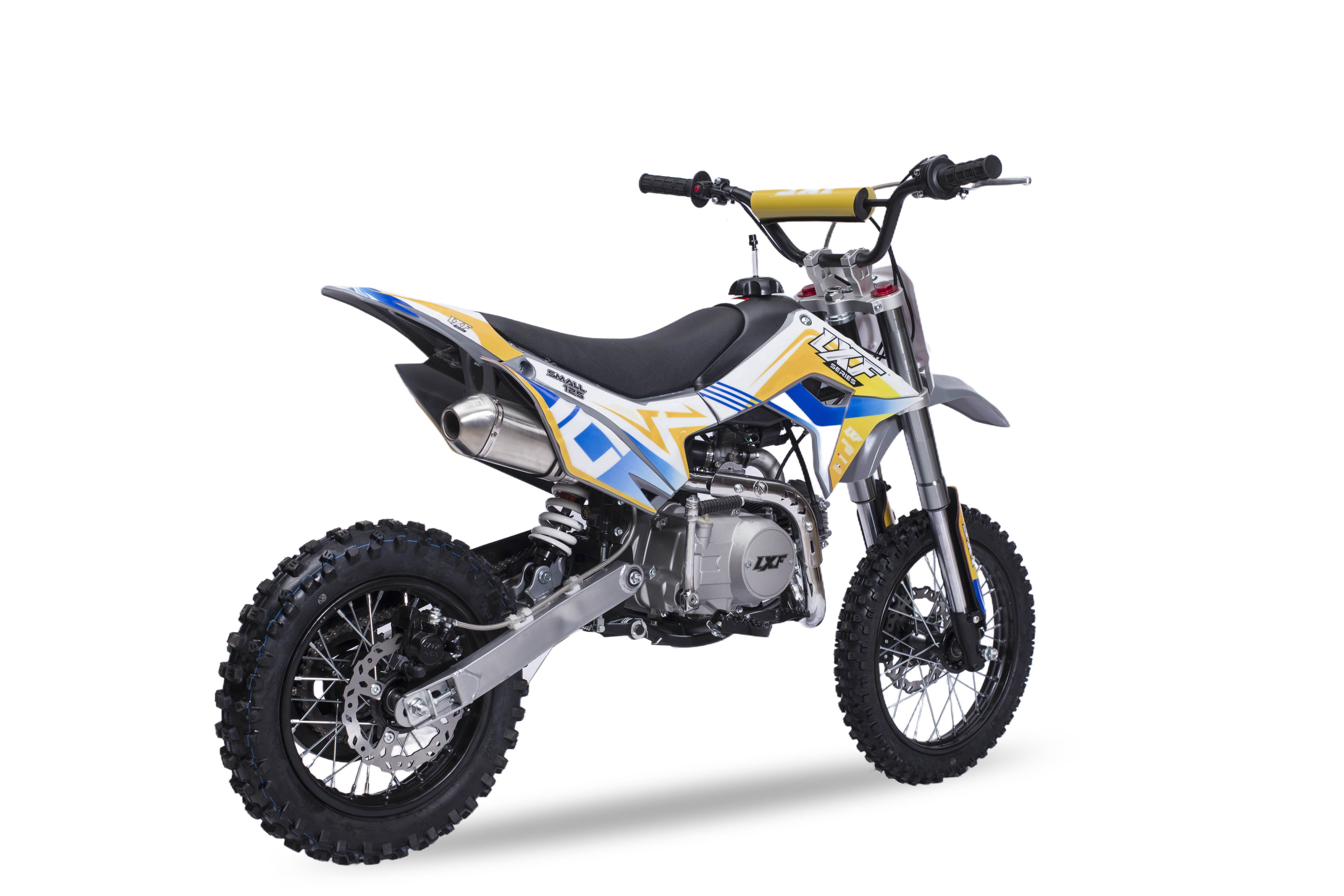 Dirt bike / Pit bike 125cc LXF Small 12/14" - set gris nardo / jaune