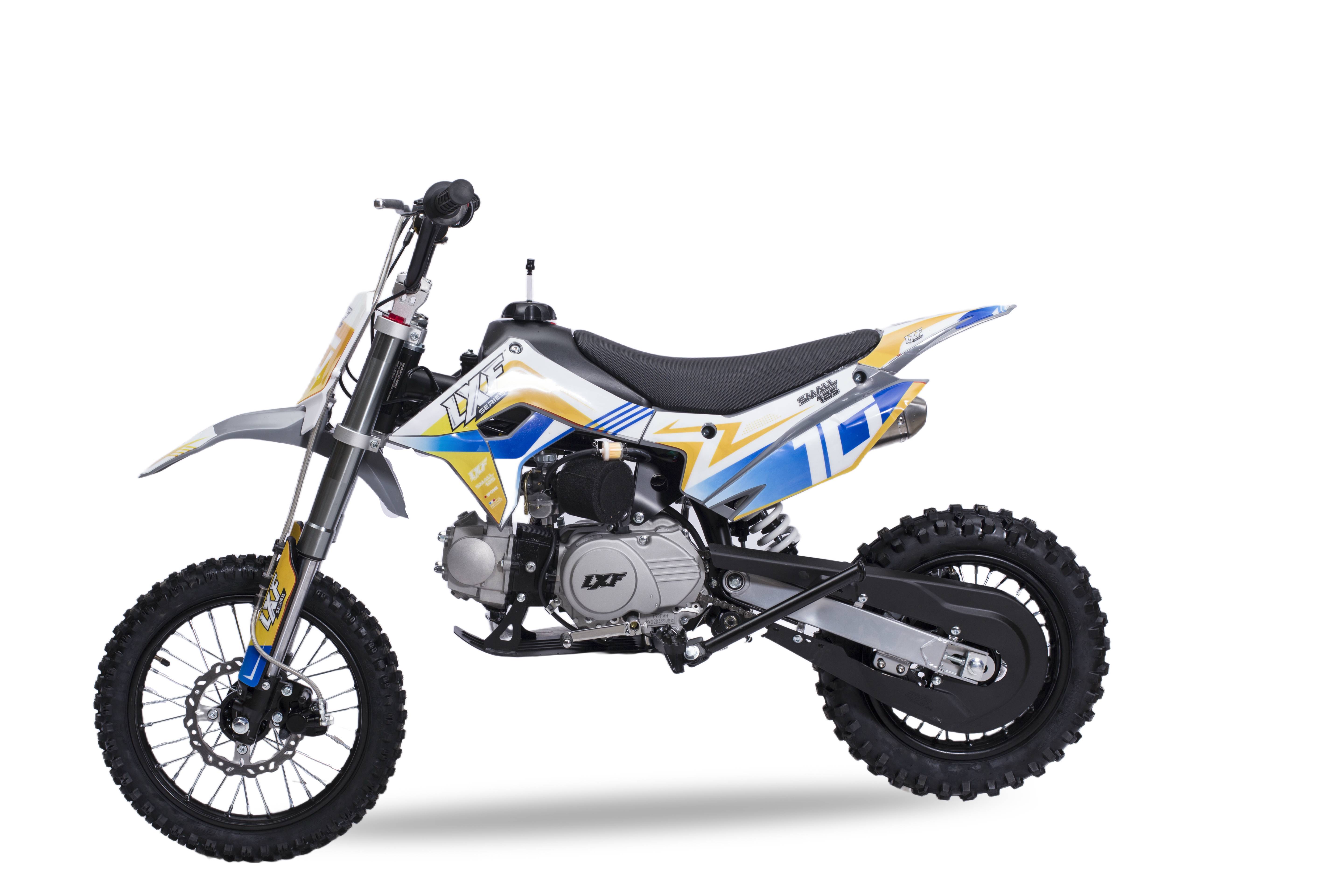 Dirt bike / Pit bike 125cc LXF Small 12/14" - set gris nardo / jaune