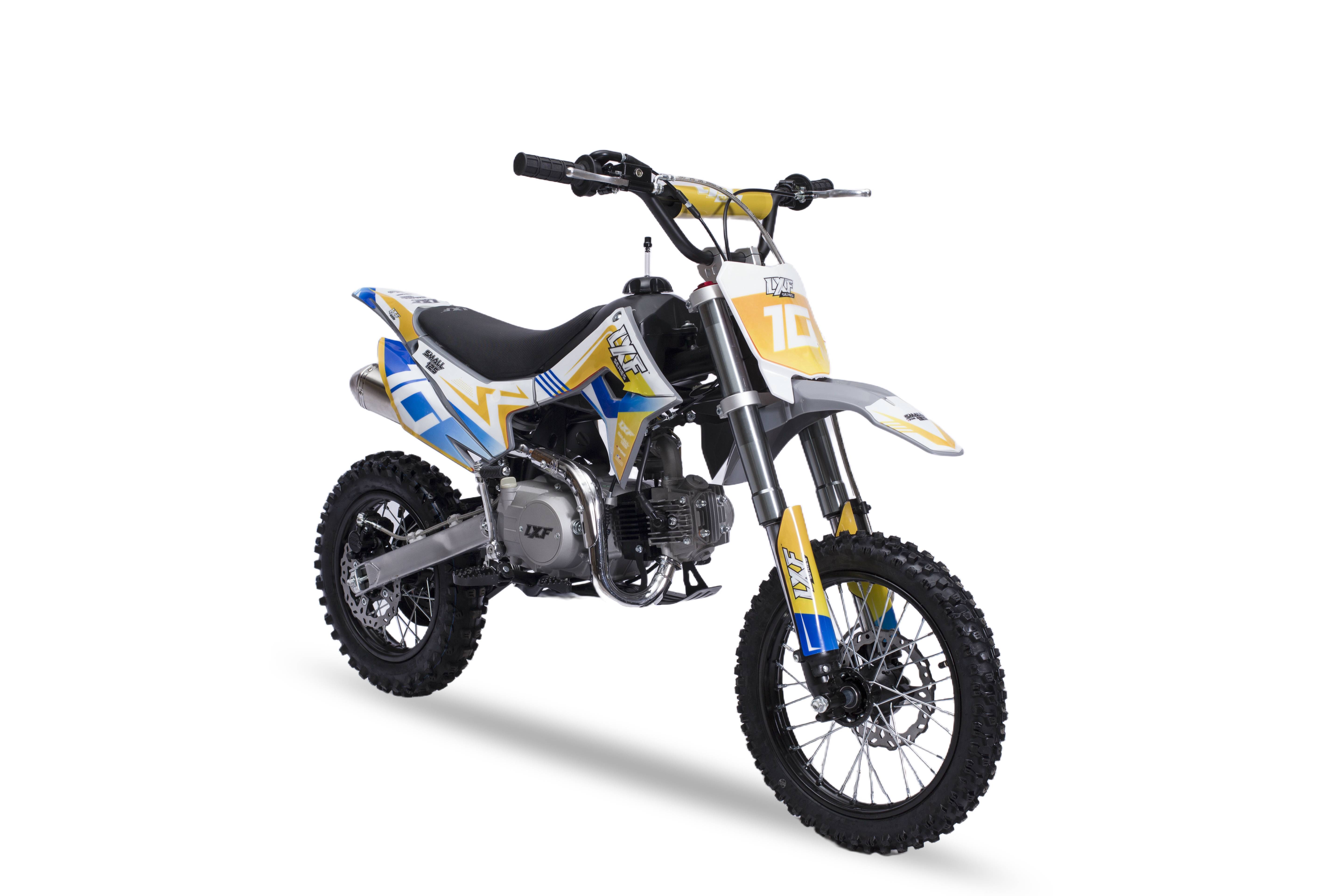Dirt bike / Pit bike 125cc LXF Small 12/14" - set gris nardo / jaune