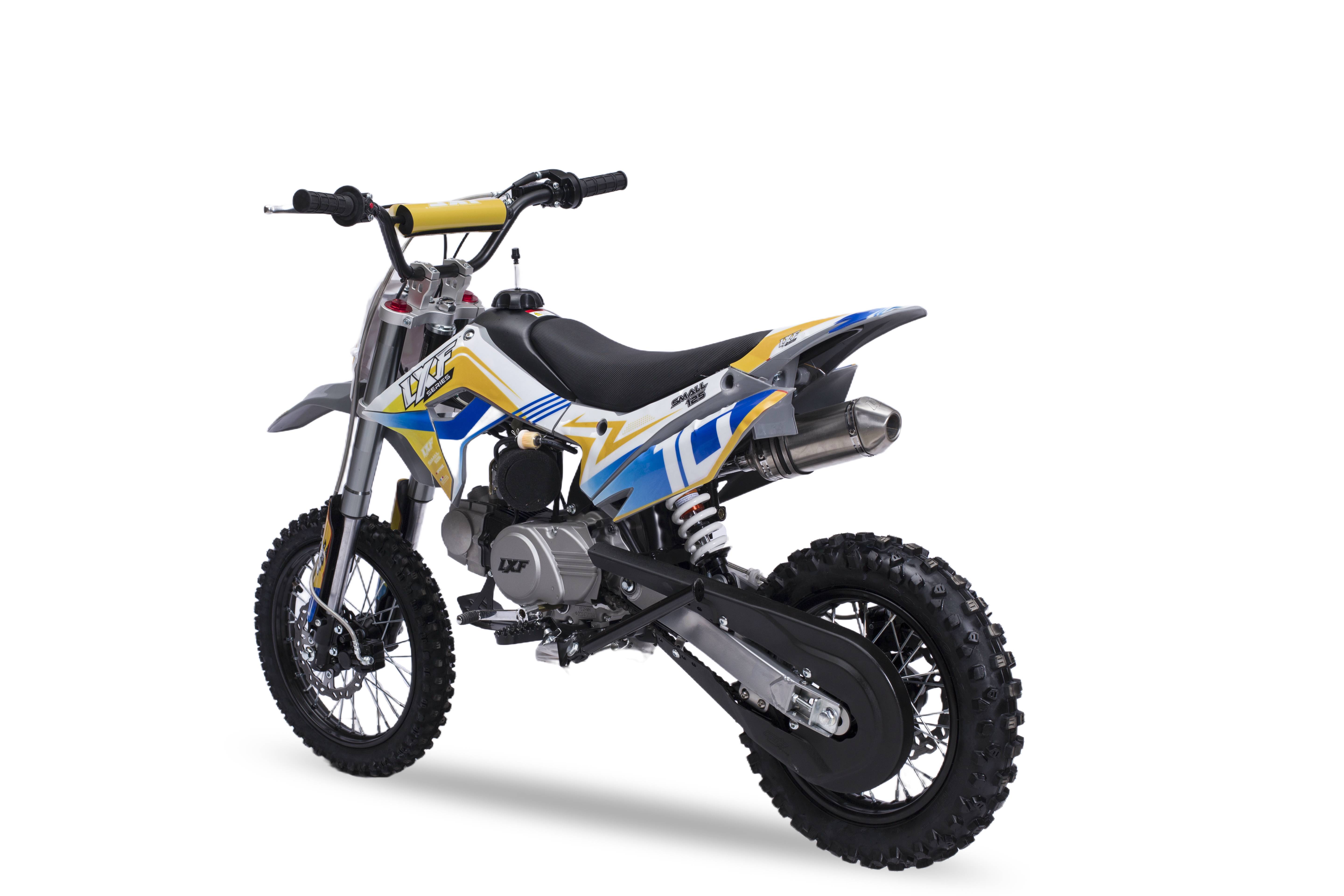 Dirt bike / Pit bike 125cc LXF Small 12/14" - set gris nardo / jaune