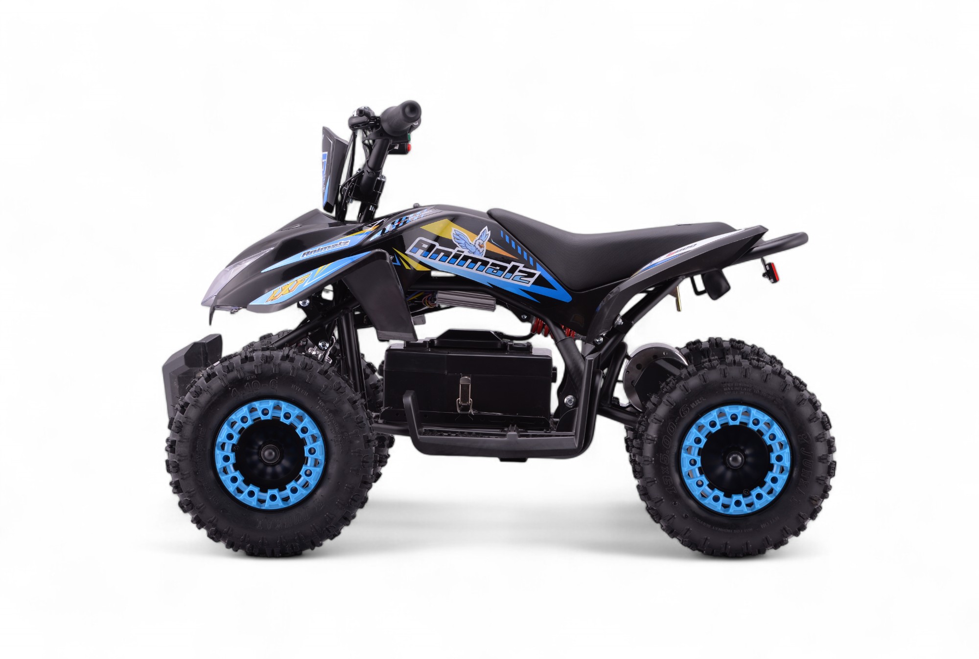 Pocket quad électrique enfant 800w LXF Animalz 6" version S - bleu