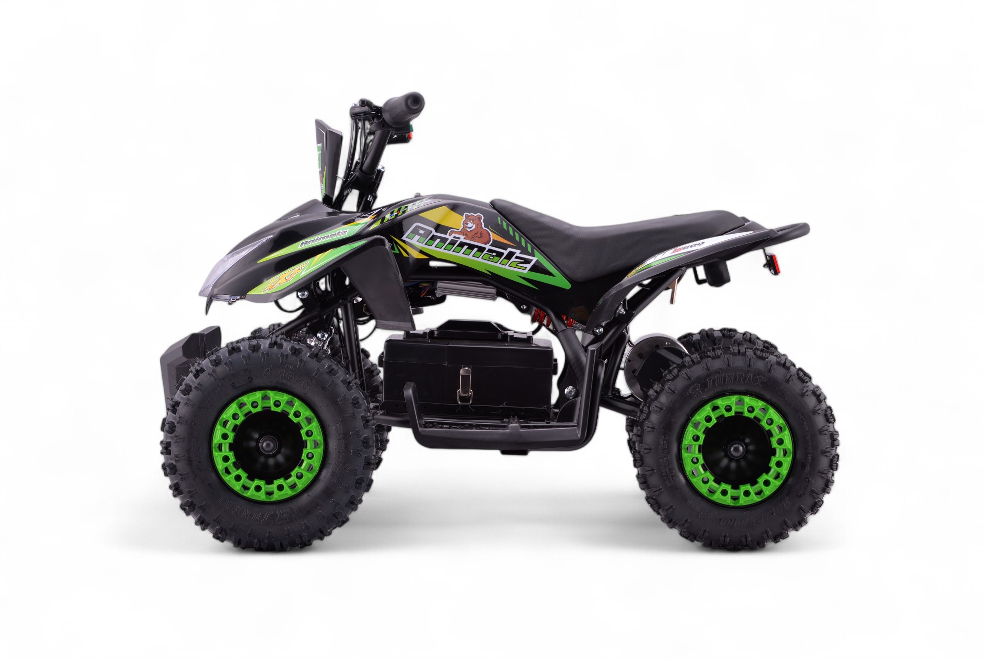 Pocket quad électrique enfant 800w LXF Animalz 6" version S - vert