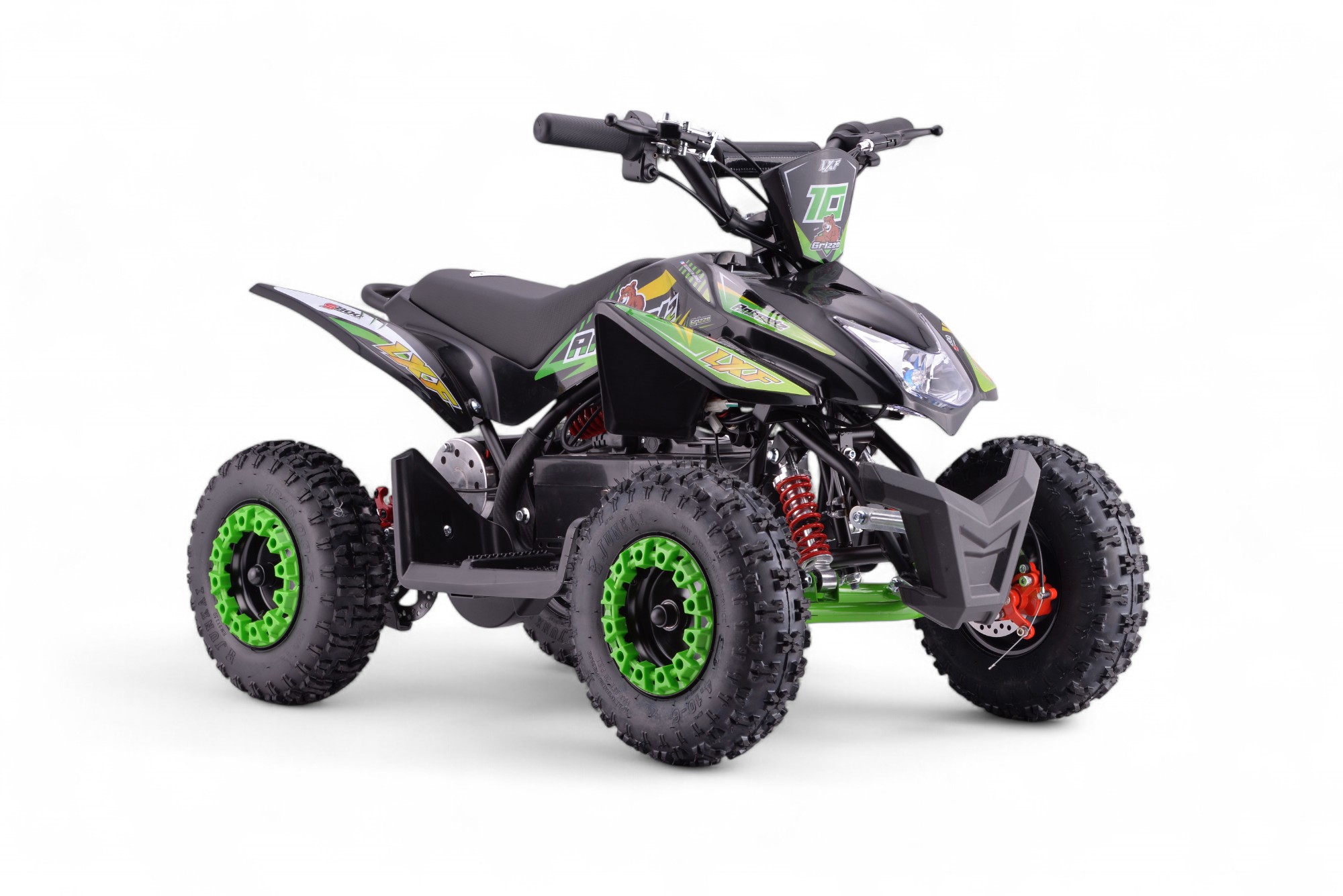 Pocket quad électrique enfant 800w LXF Animalz 6" version S - vert