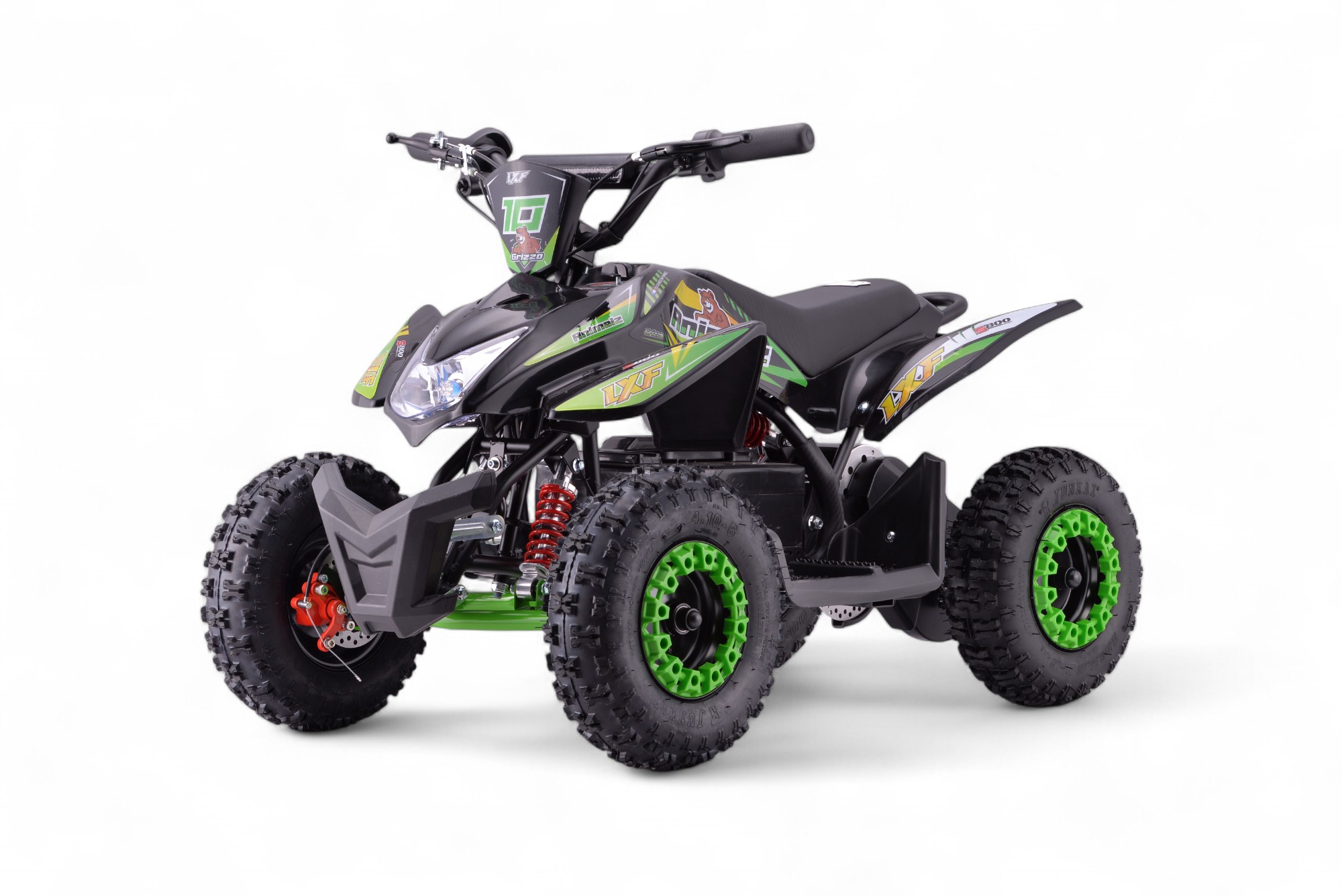 Pocket quad électrique enfant 800w LXF Animalz 6" version S - vert
