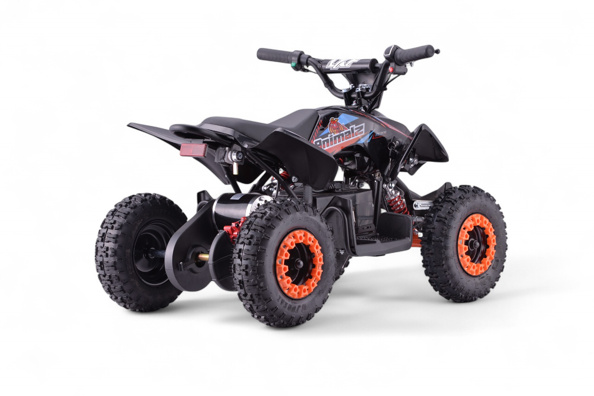Pocket quad électrique enfant 800w LXF Animalz 6" version S - orange