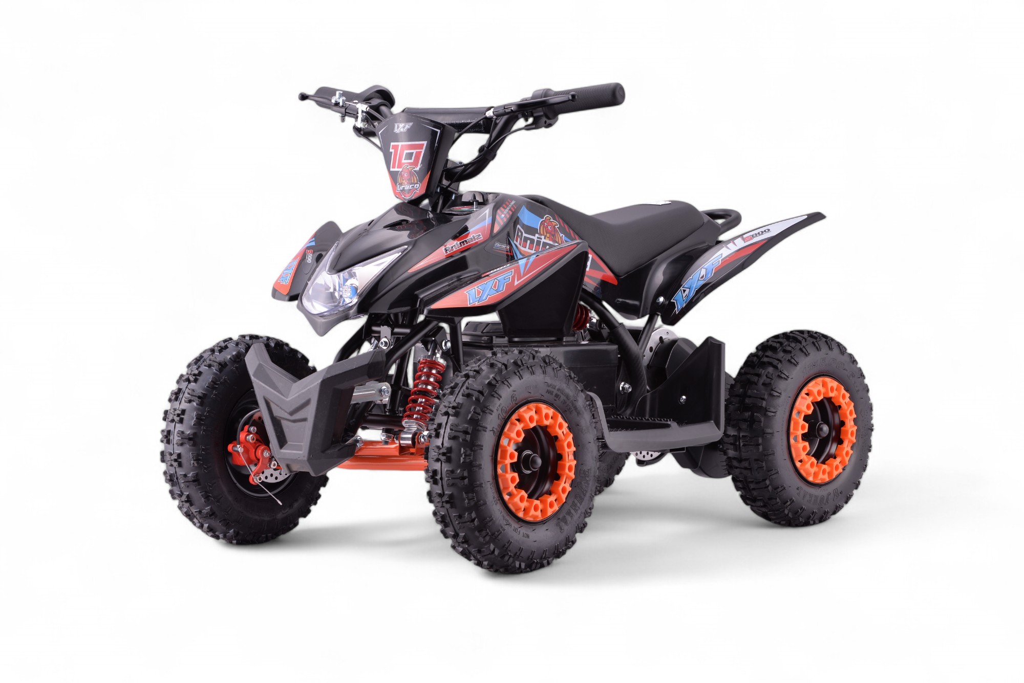 Pocket quad électrique enfant 800w LXF Animalz 6" version S - orange