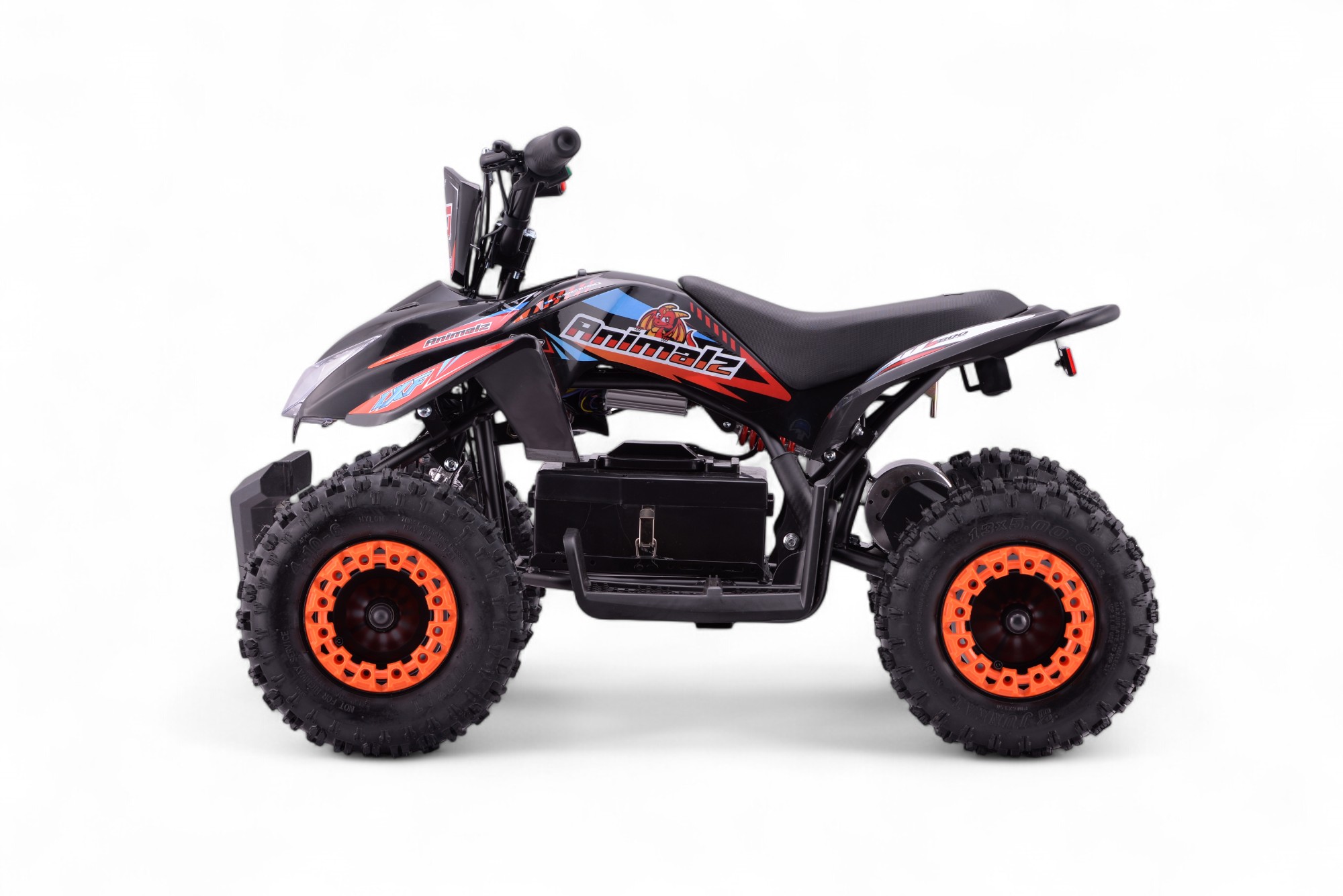 Pocket quad électrique enfant 800w LXF Animalz 6" version S - orange