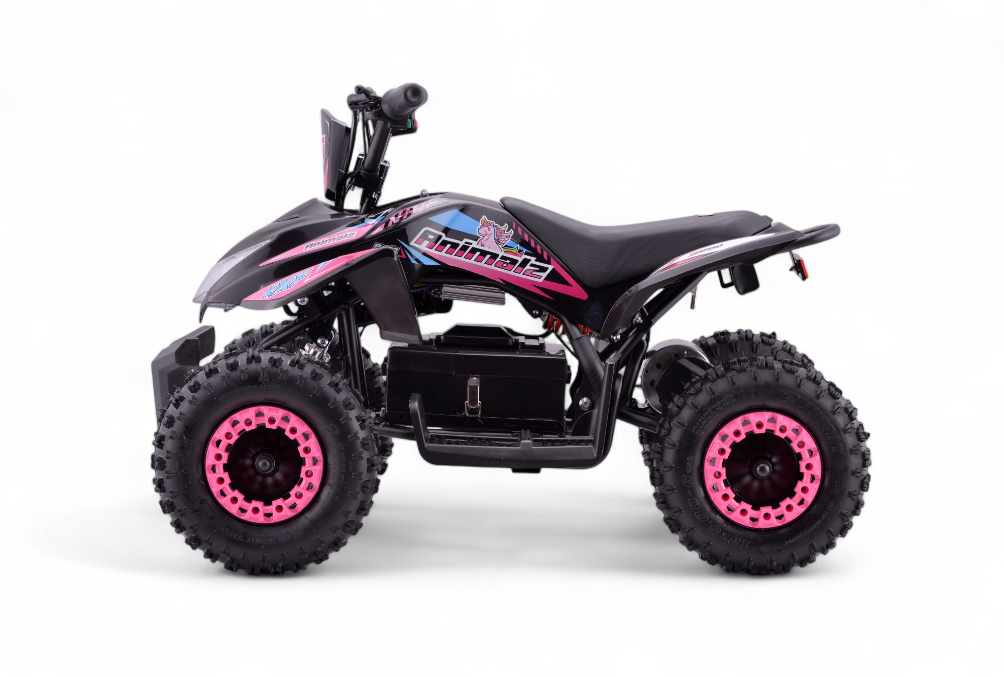 Pocket quad électrique enfant 800w LXF Animalz 6" version S - rose