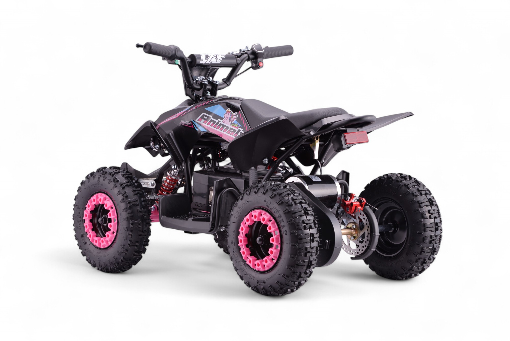 Pocket quad électrique enfant 800w LXF Animalz 6" version S - rose
