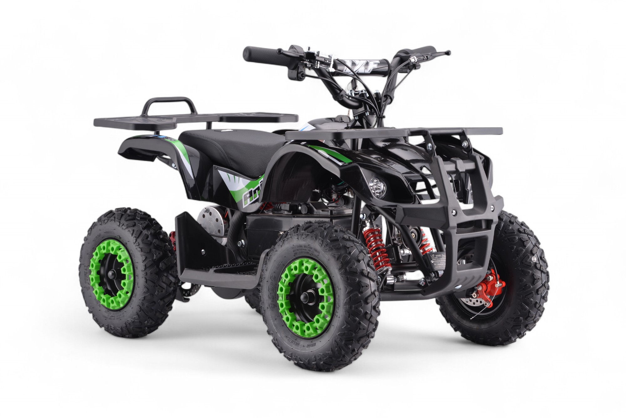 Pocket quad électrique enfant 800w LXF Animalz 6" version R - vert