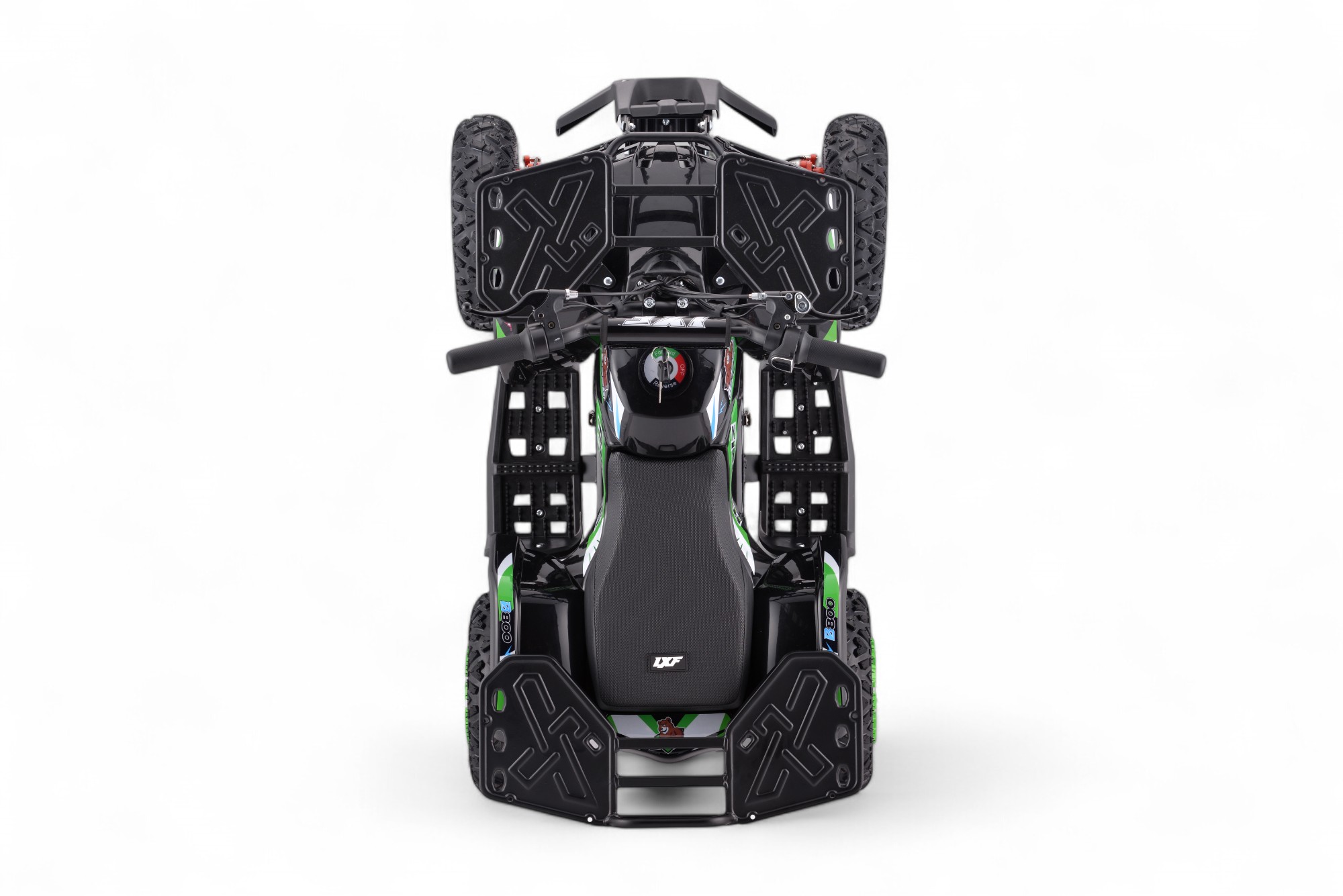 Pocket quad électrique enfant 800w LXF Animalz 6" version R - vert