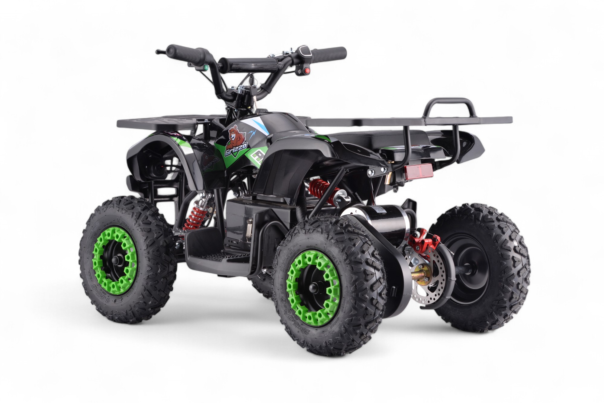 Pocket quad électrique enfant 800w LXF Animalz 6" version R - vert