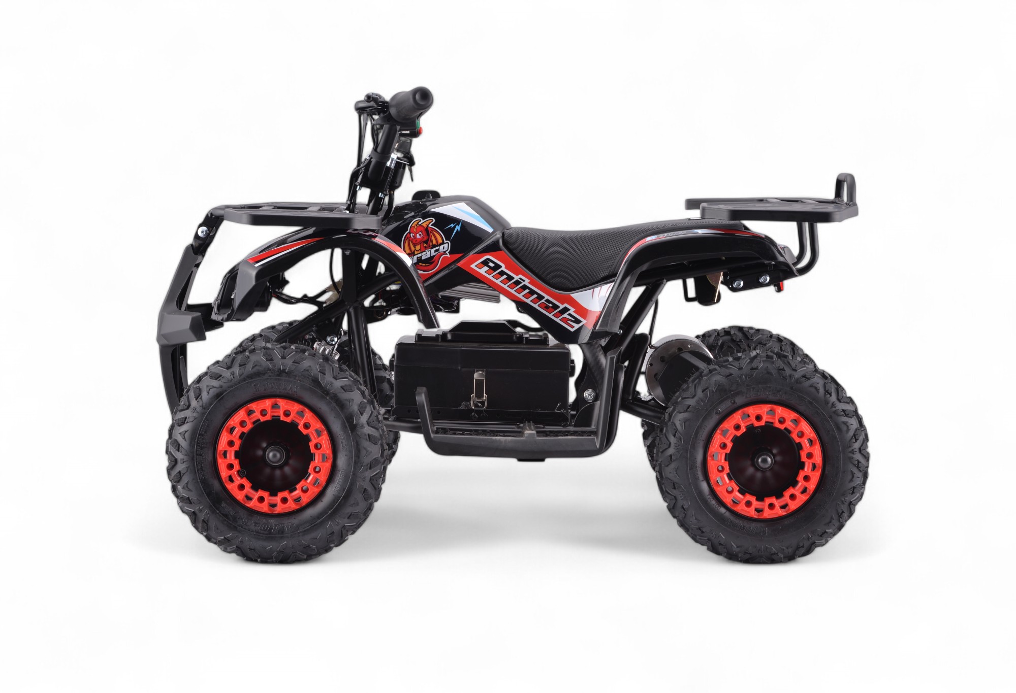 Pocket quad électrique enfant 800w LXF Animalz 6" version R - rouge