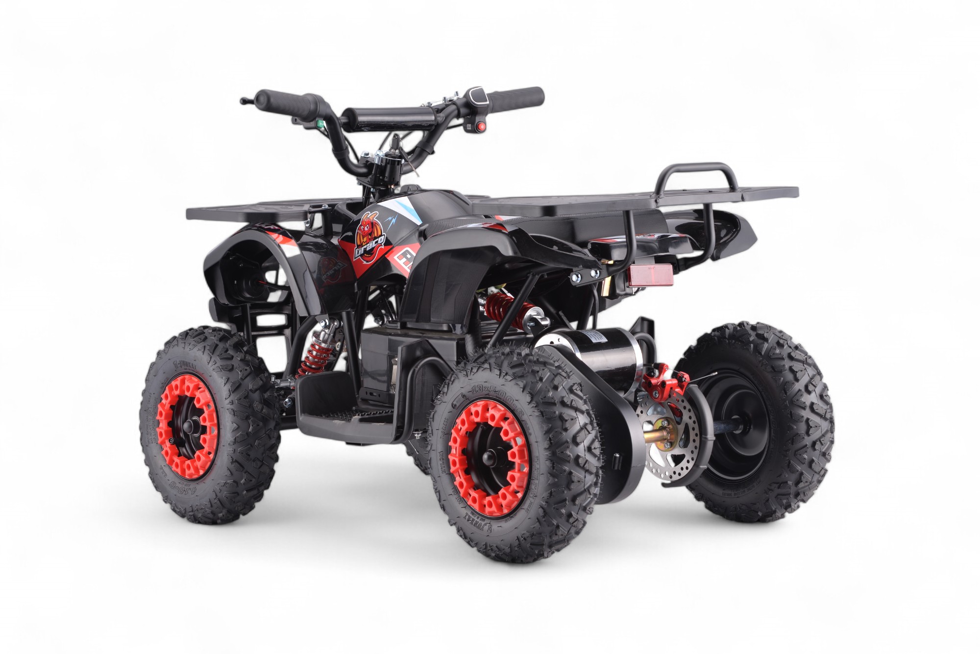Pocket quad électrique enfant 800w LXF Animalz 6" version R - rouge