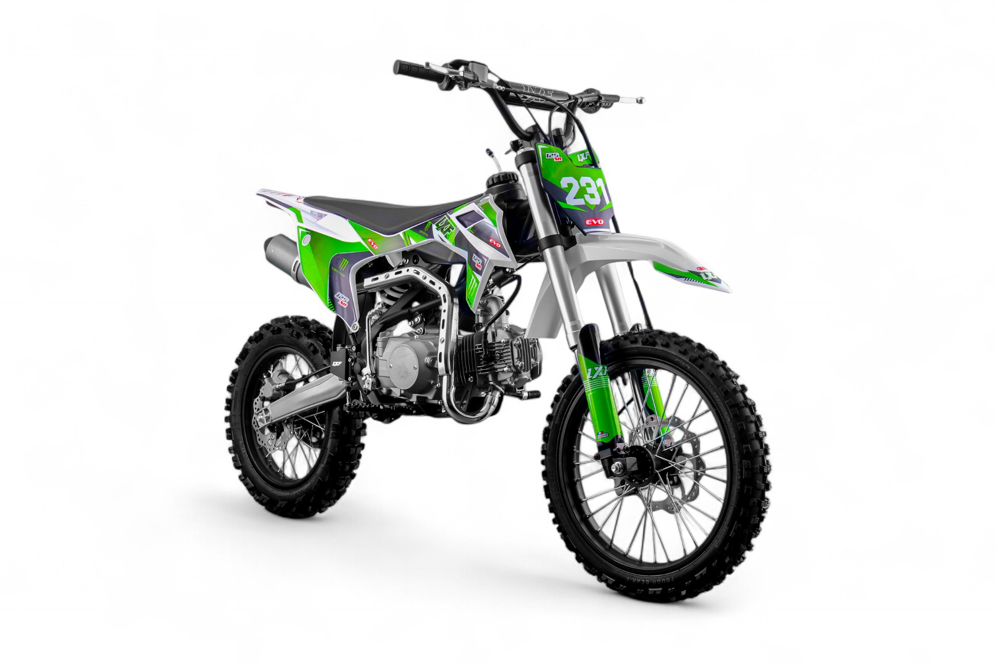 Dirt bike / Pit bike LXF 125cc evo SR 14/17" - vert monster