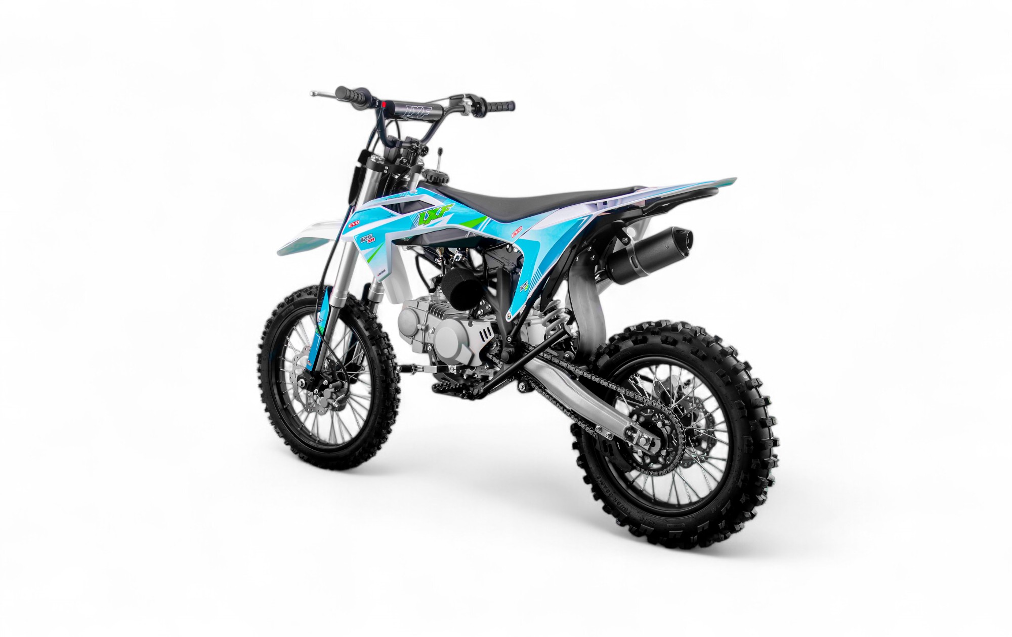 Dirt bike / Pit bike LXF 125cc evo SR 14/17" - bleu/vert