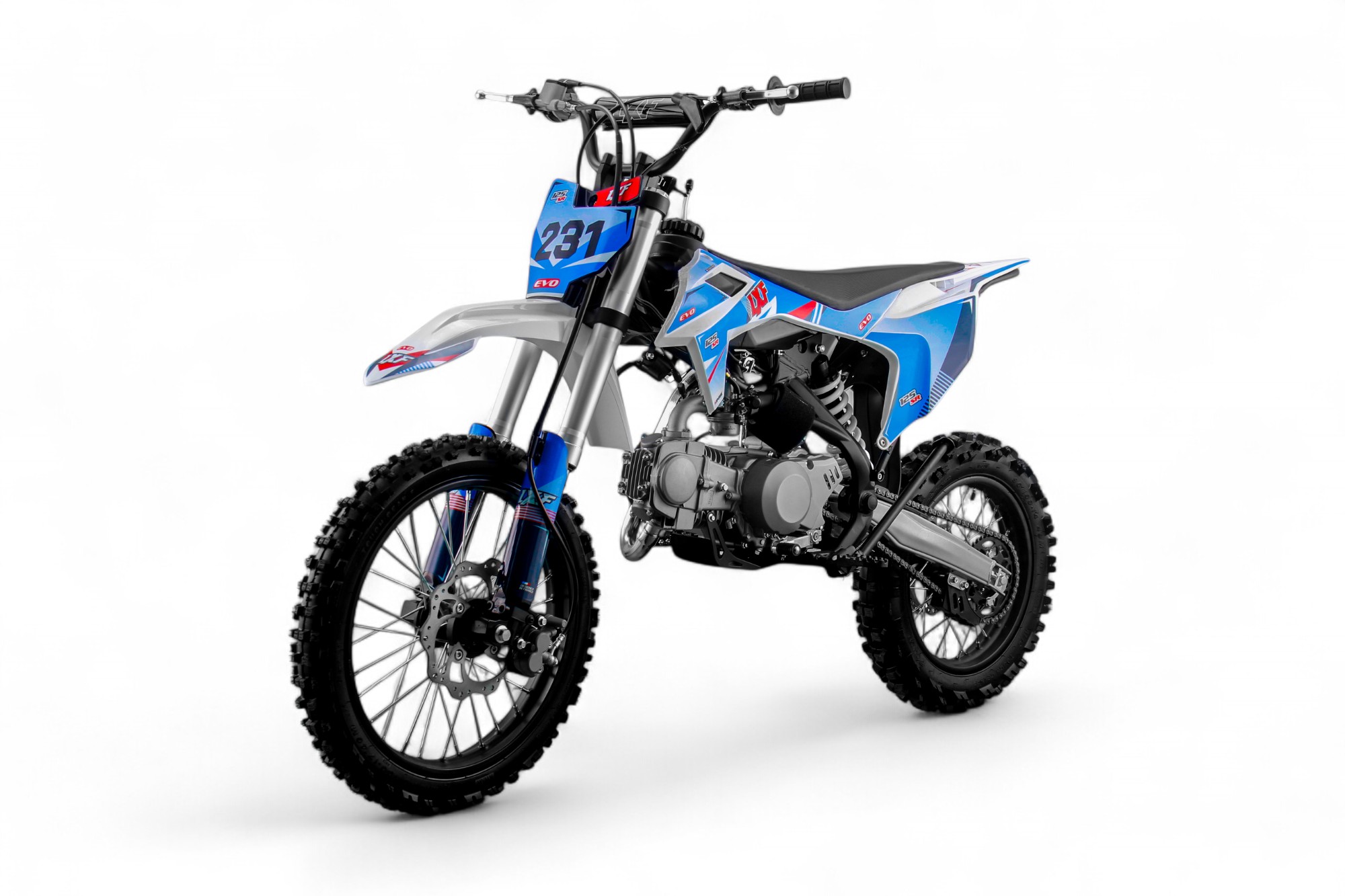 Dirt bike / Pit bike LXF 125cc evo SR 14/17" - bleu/rouge