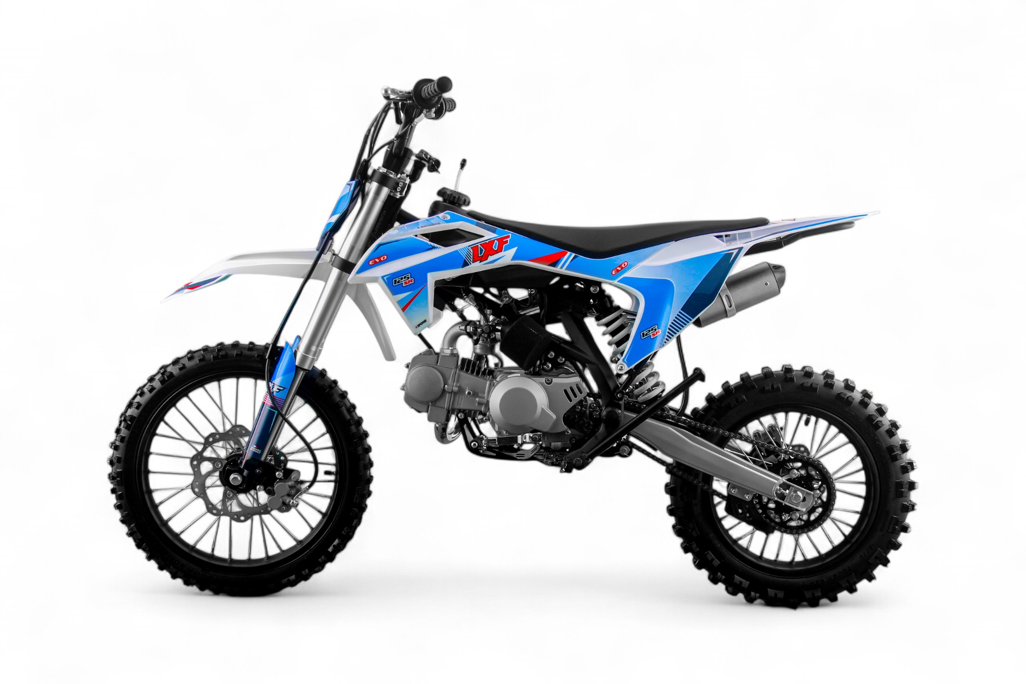 Dirt bike / Pit bike LXF 125cc evo SR 14/17" - bleu/rouge