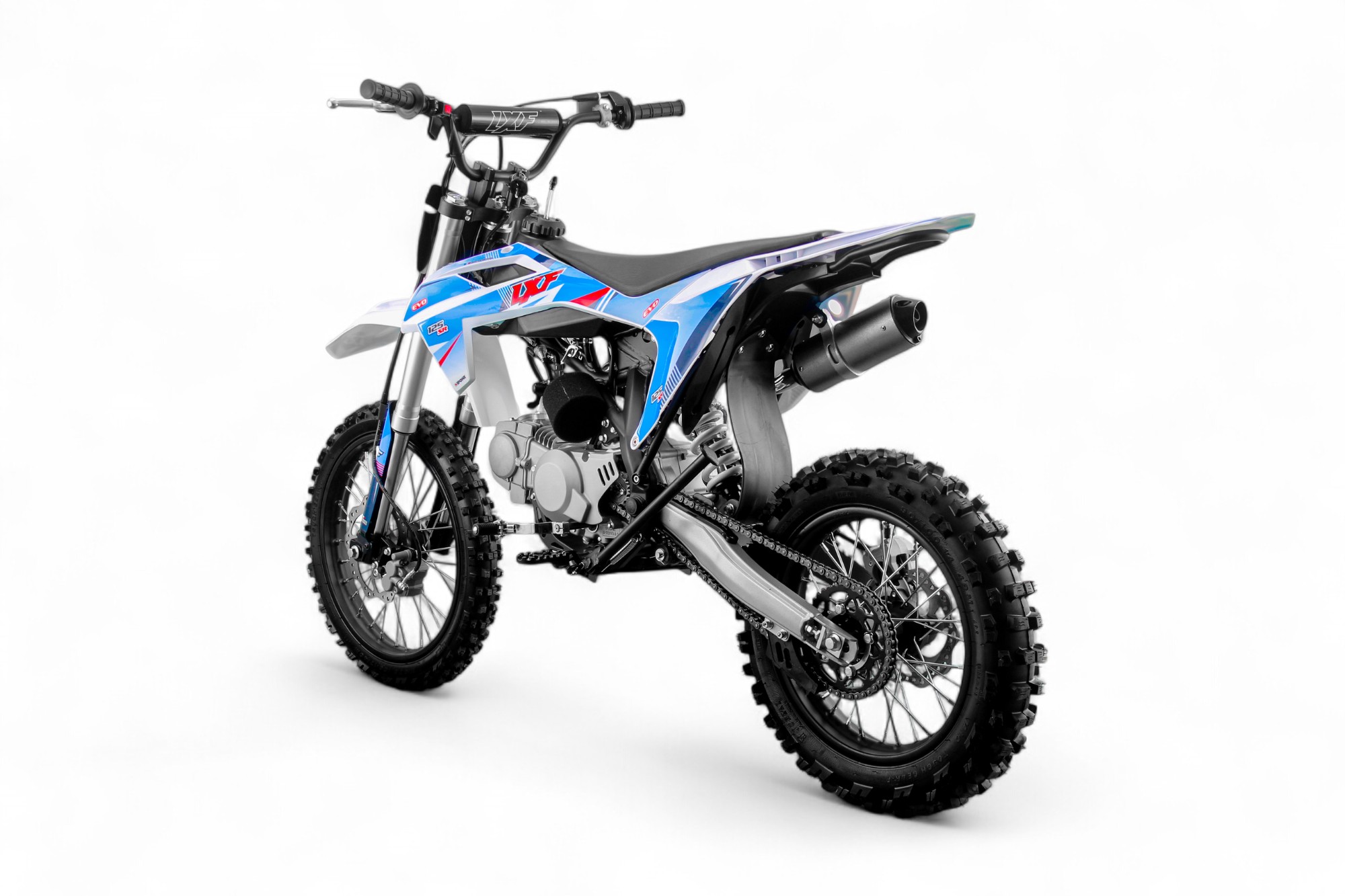 Dirt bike / Pit bike LXF 125cc evo SR 14/17" - bleu/rouge