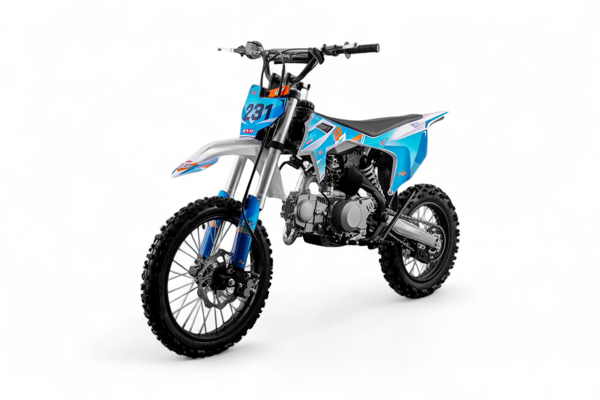 Dirt bike / Pit bike LXF 125cc evo SR 14/17" - bleu/orange