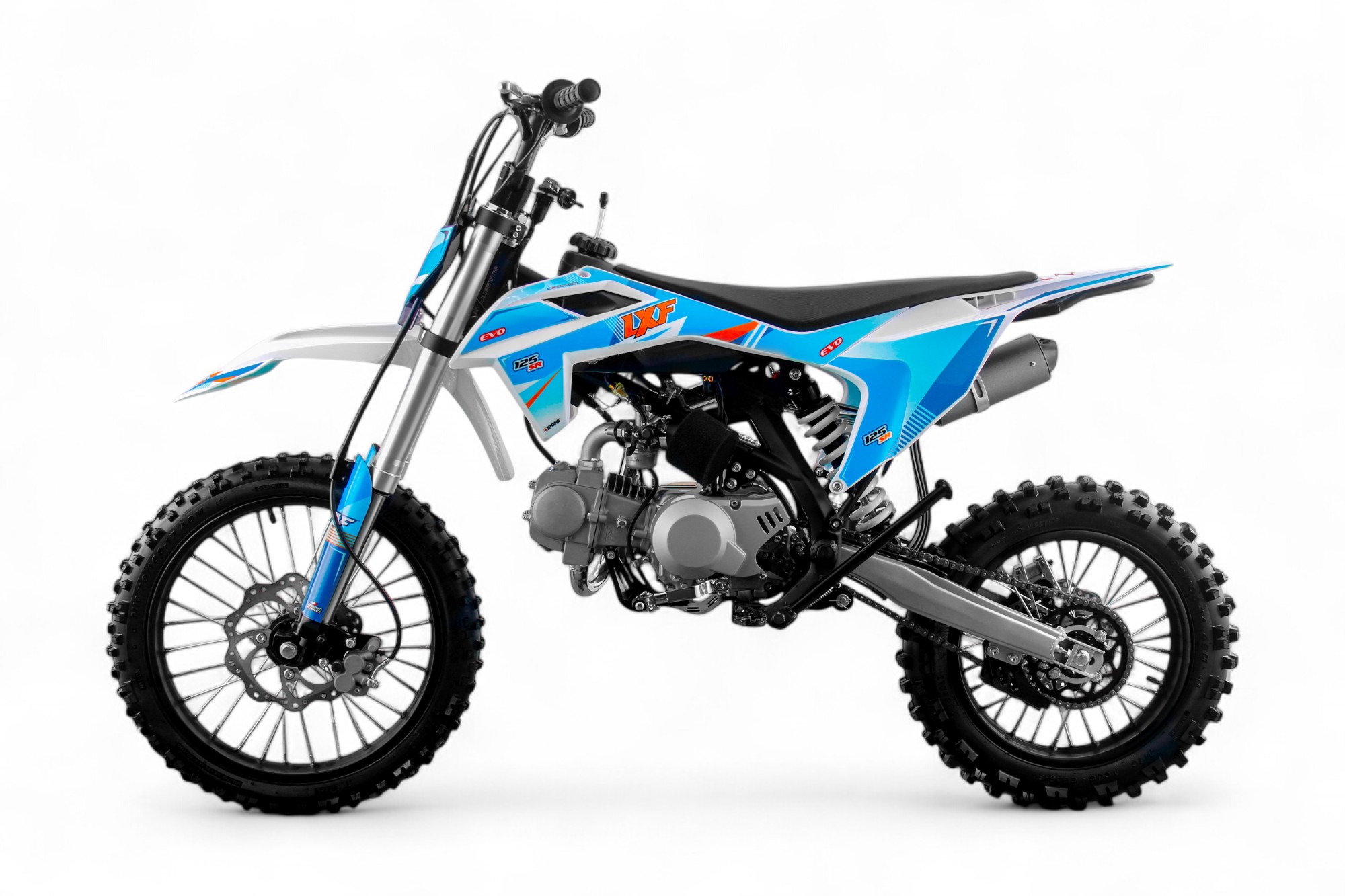 Dirt bike / Pit bike LXF 125cc evo SR 14/17" - bleu/orange