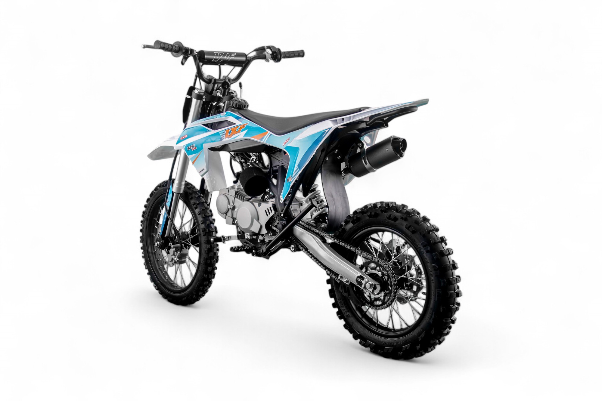 Dirt bike / Pit bike LXF 125cc evo SR 14/17" - bleu/orange