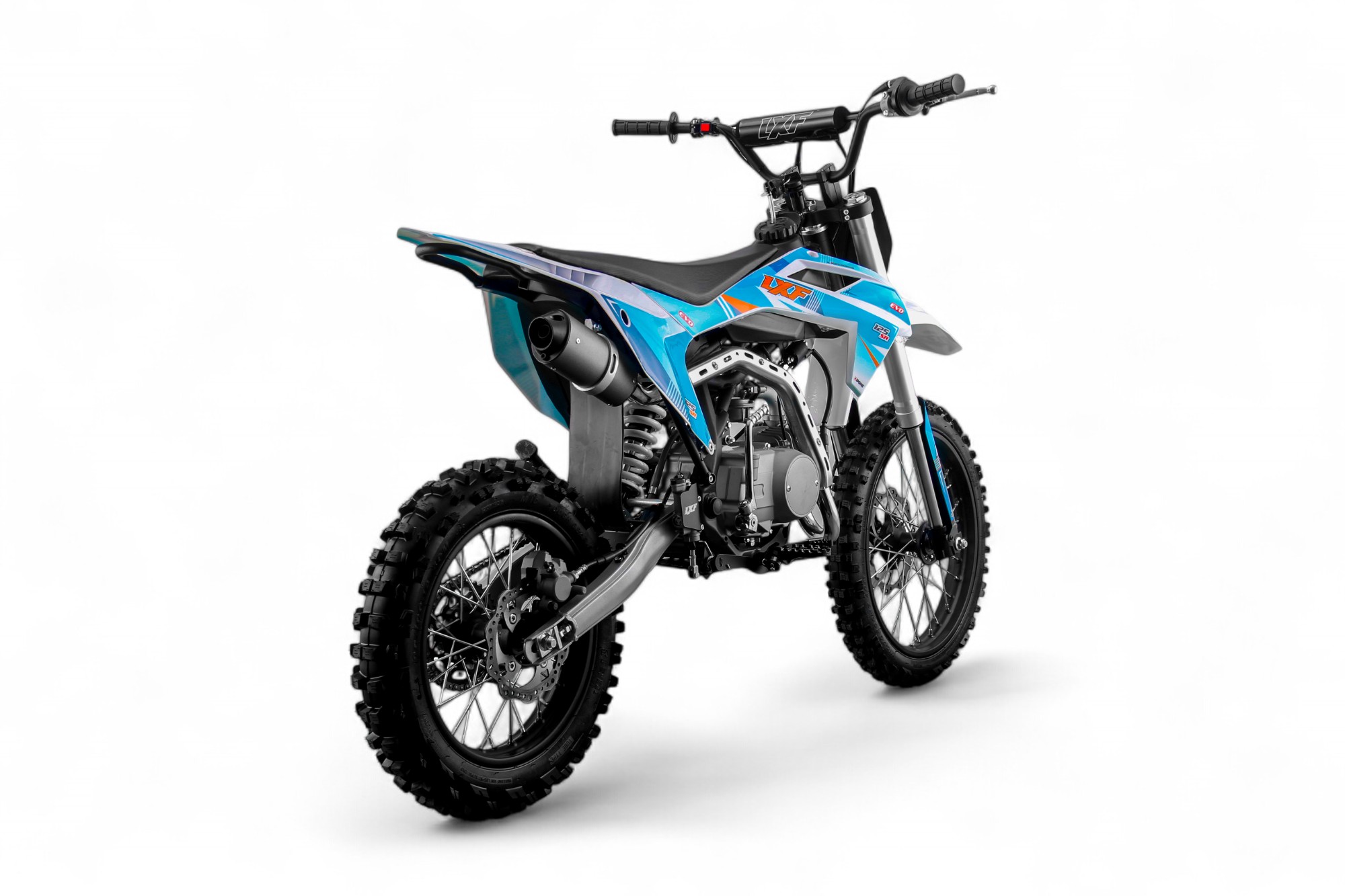 Dirt bike / Pit bike LXF 125cc evo SR 14/17" - bleu/orange
