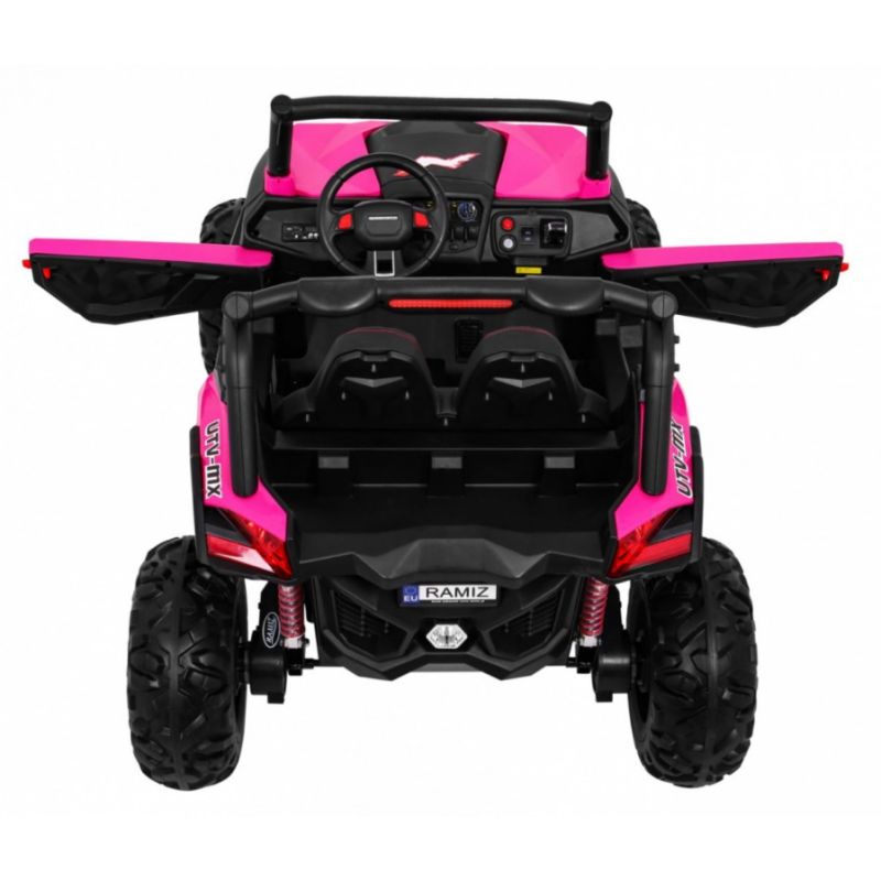 Buggy enfant LXF 2 places, 4 moteurs 45w, télécommande parentale 2.4 Ghz - rose