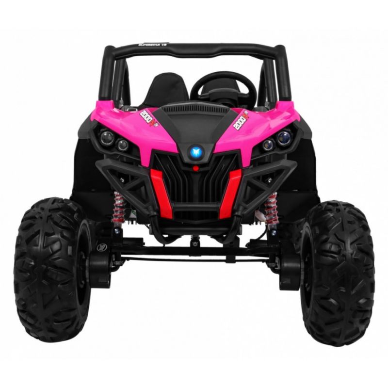 Buggy enfant LXF 2 places, 4 moteurs 45w, télécommande parentale 2.4 Ghz - rose