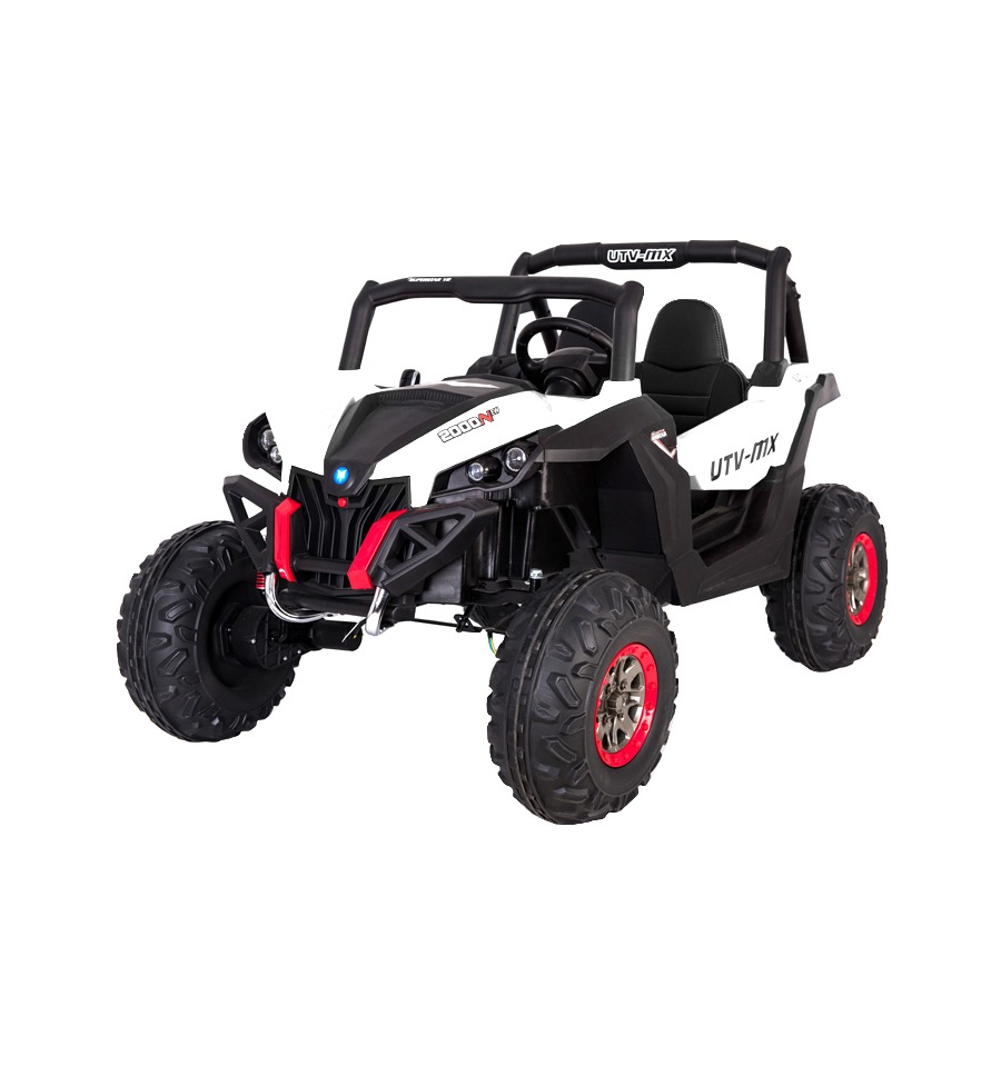 Buggy enfant LXF 2 places, 4 moteurs 45w, télécommande parentale 2.4 Ghz - blanc