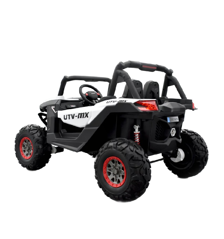Buggy enfant LXF 2 places, 4 moteurs 45w, télécommande parentale 2.4 Ghz - blanc