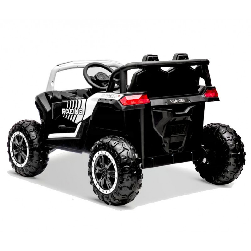 Buggy électrique enfant UTV Hurok 1 place, télécommande parentale 2.4 Ghz, 4x moteurs 25w - blanc