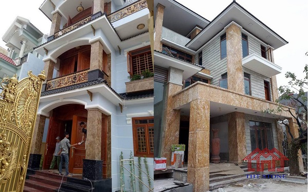 Đá marble ốp mặt tiền nhà phố