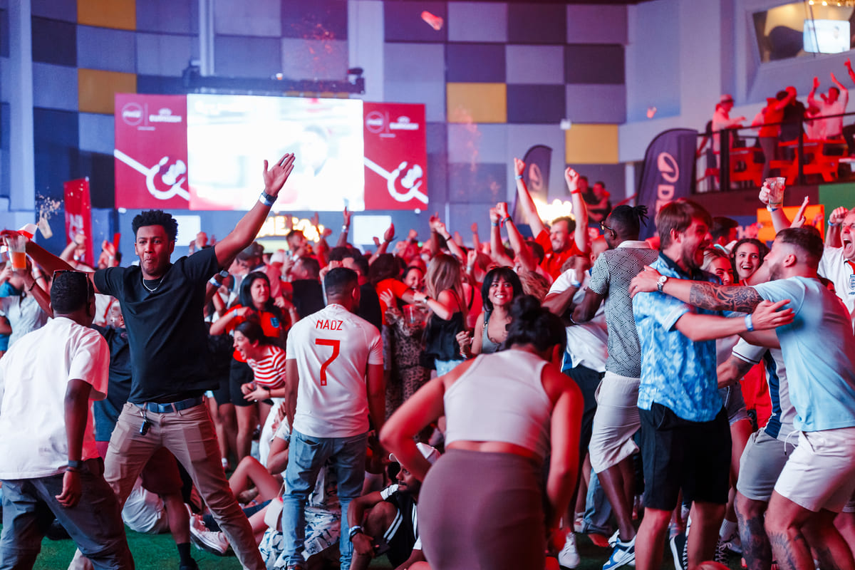 DJ performing to a packed crowd