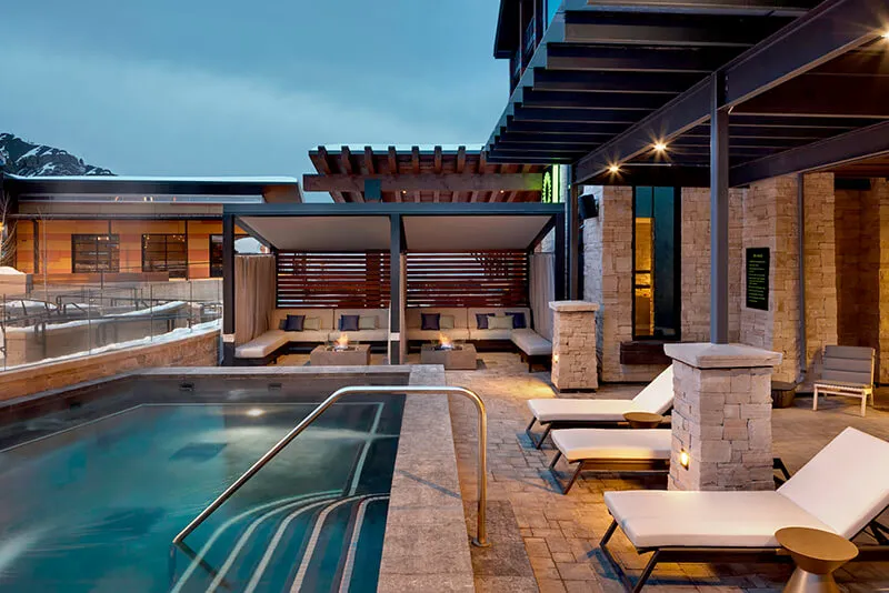 Interior design details of the Limelight Snowmass.