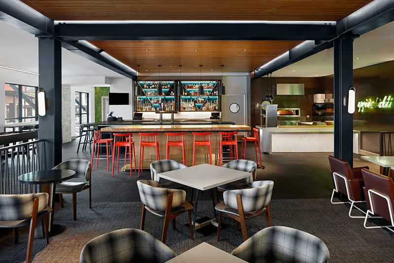 Interior design details of the Limelight Snowmass.