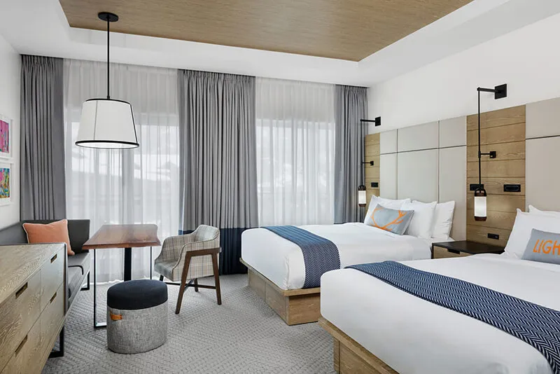 Interior design details of the Limelight Snowmass.