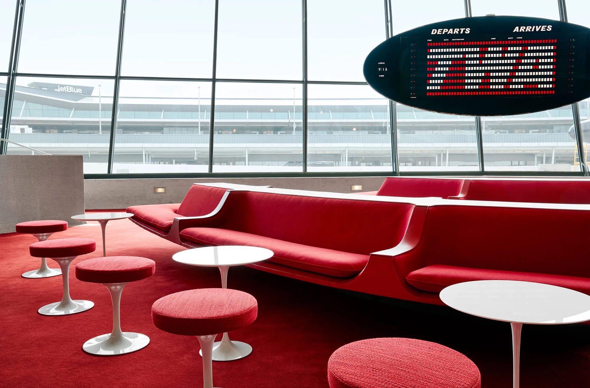 The iconic Sunken Lounge at the TWA Hotel.