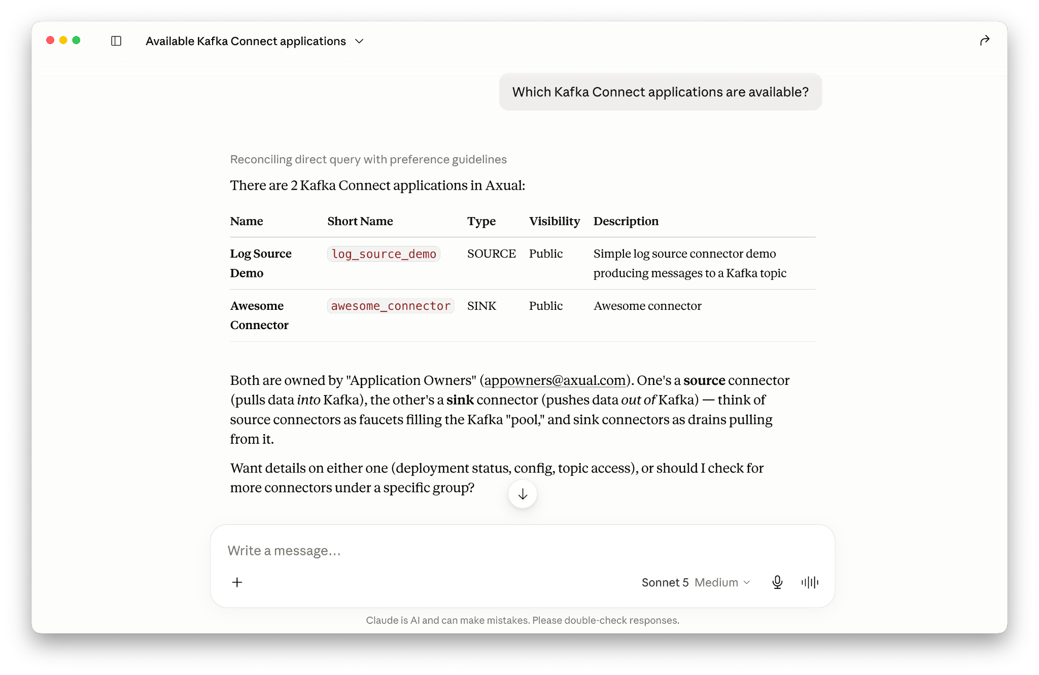 View Kafka applications