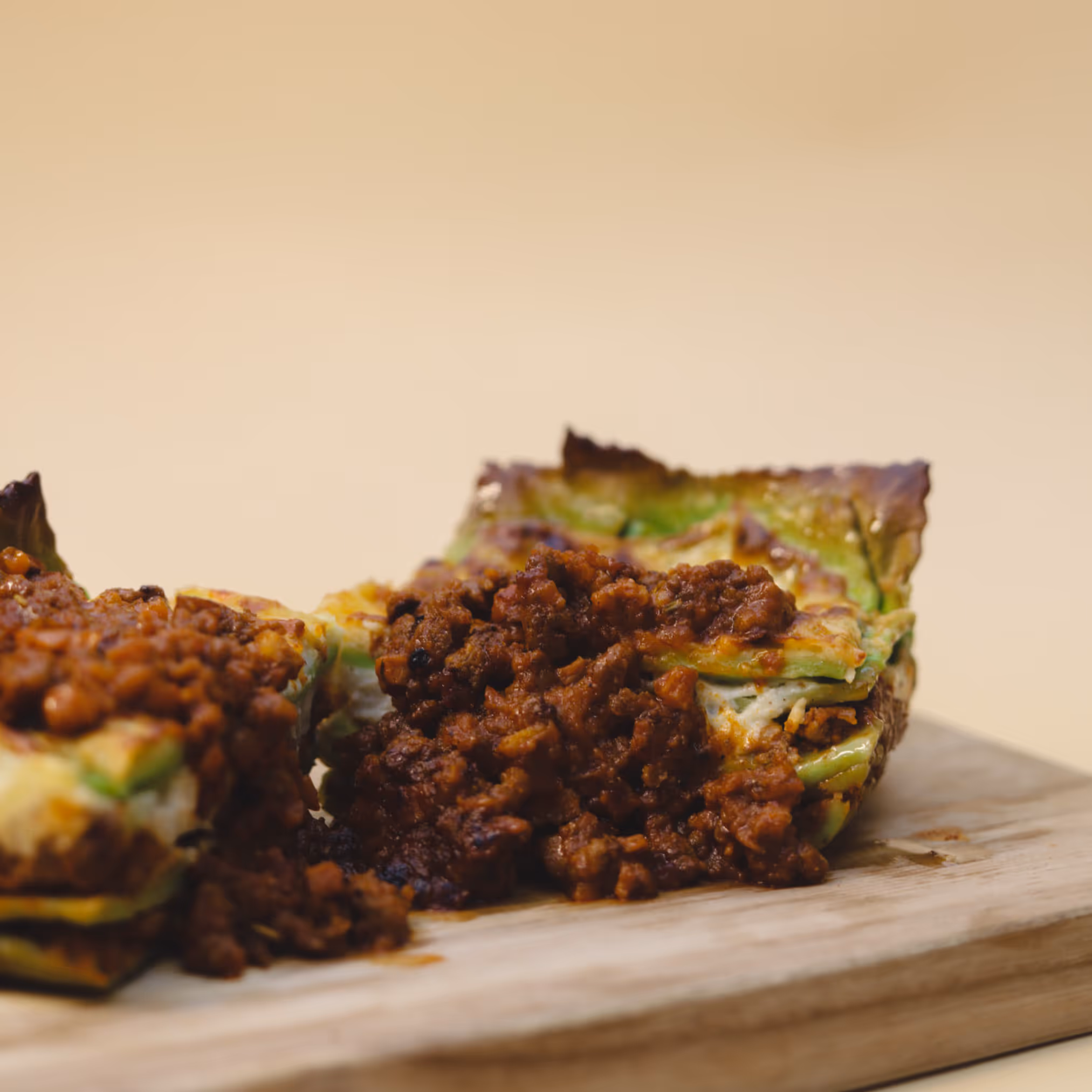 a plate of lasagna