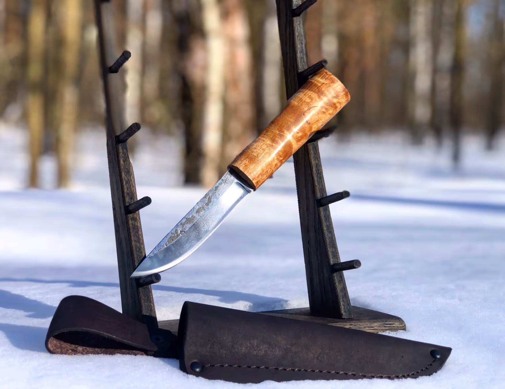 Karelian birch knife