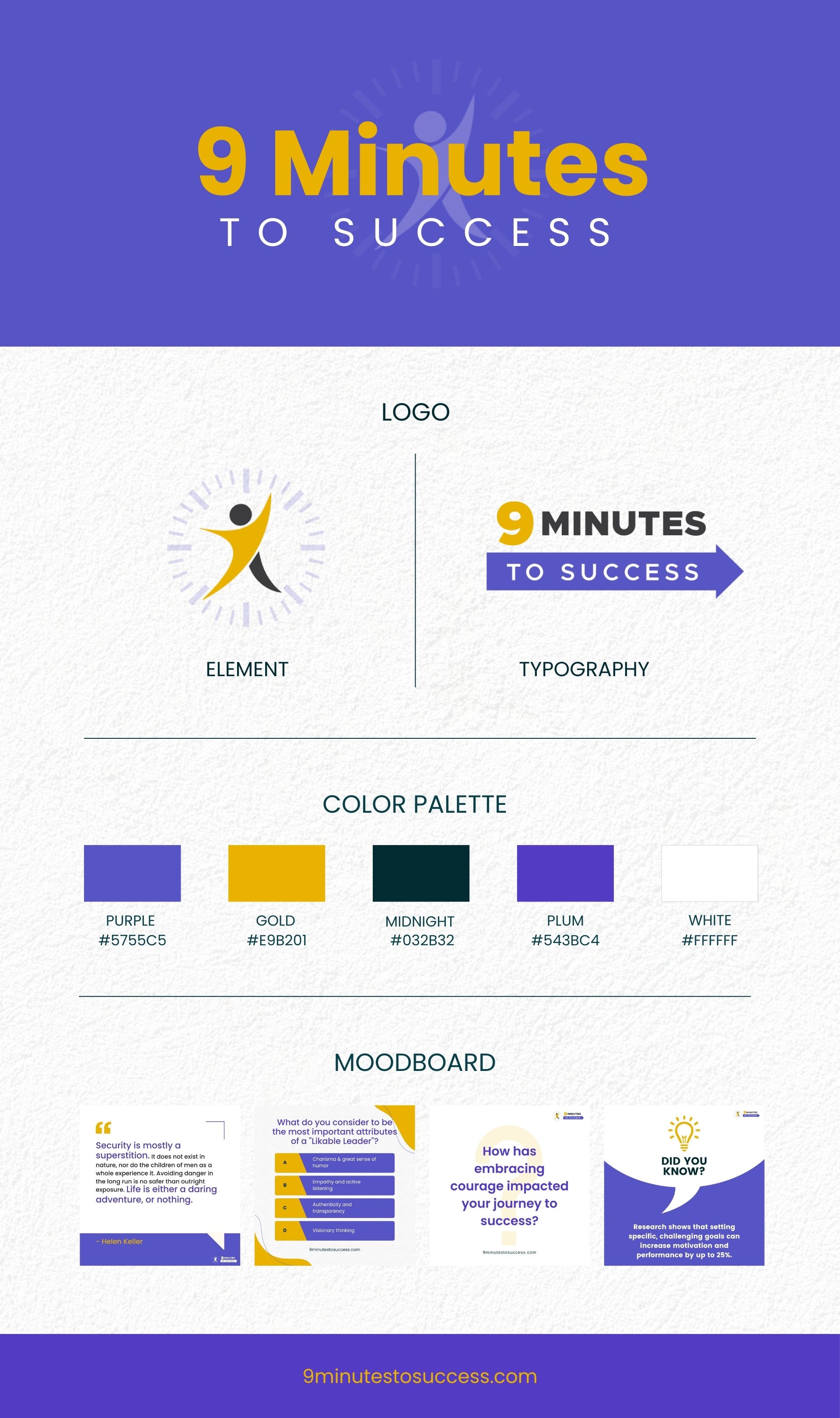 9 Minutes to success branding
