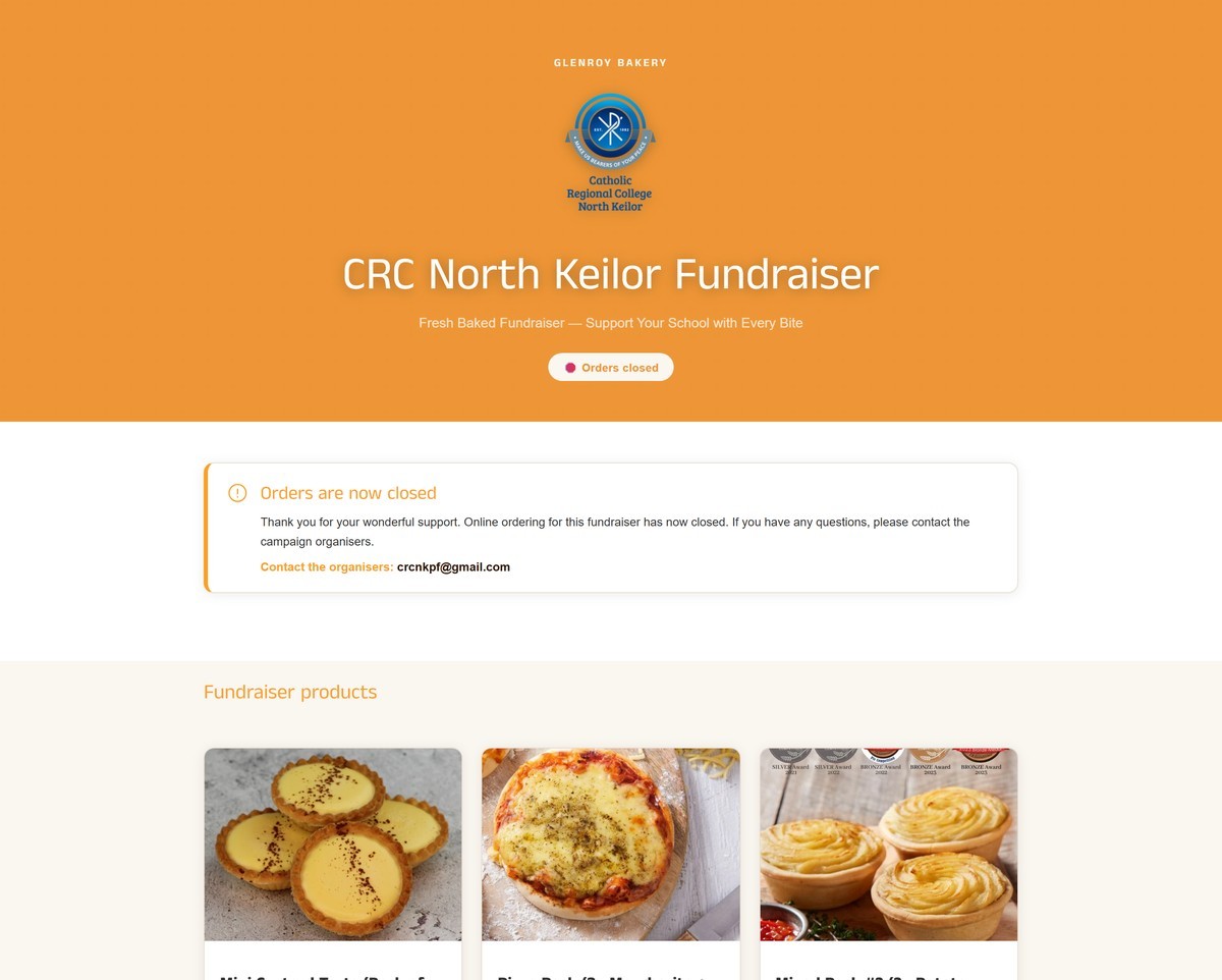 Fundraiser campaign website displayed on mobile and desktop