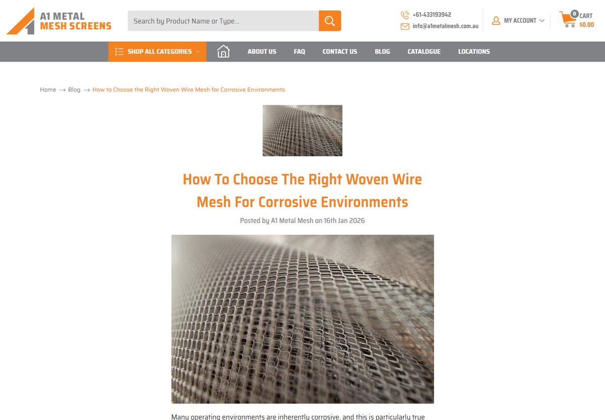 How to choose the right woven wire mesh for corrosive environments - A1 Metal Mesh Screens blog
