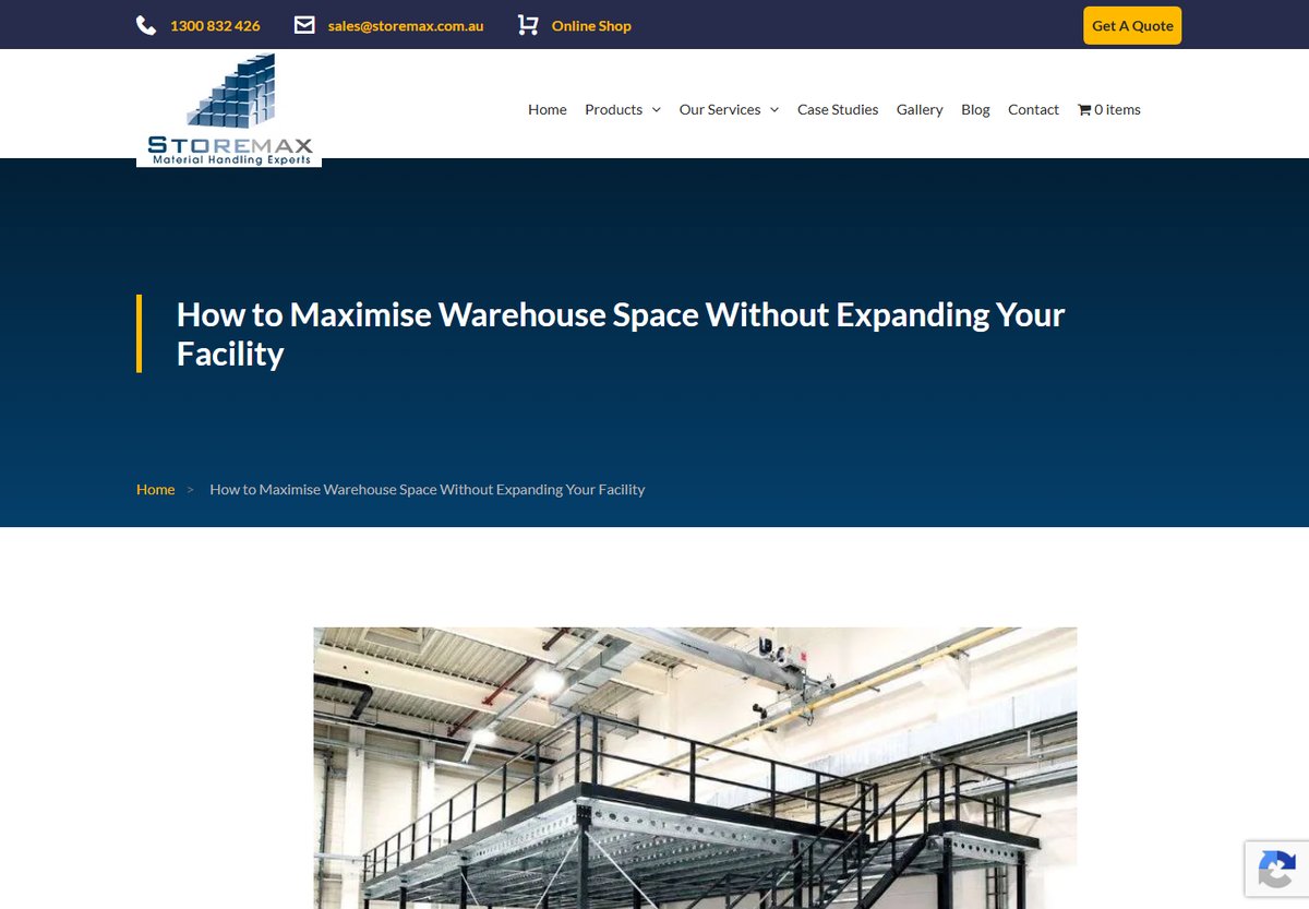 Storemax Australia blog content example