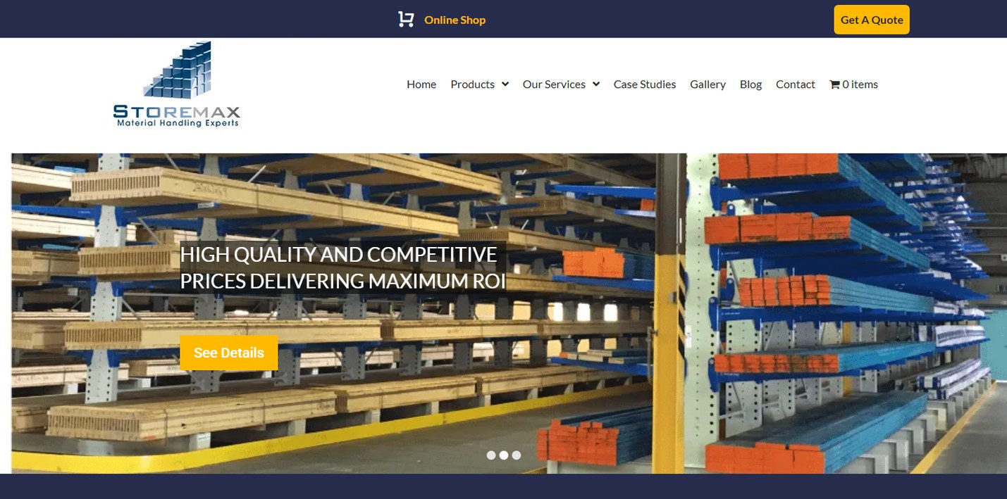 Digital marketing Campbellfield: Storemax Australia warehouse racking website, a multi-channel case study by Double Bricks Digital