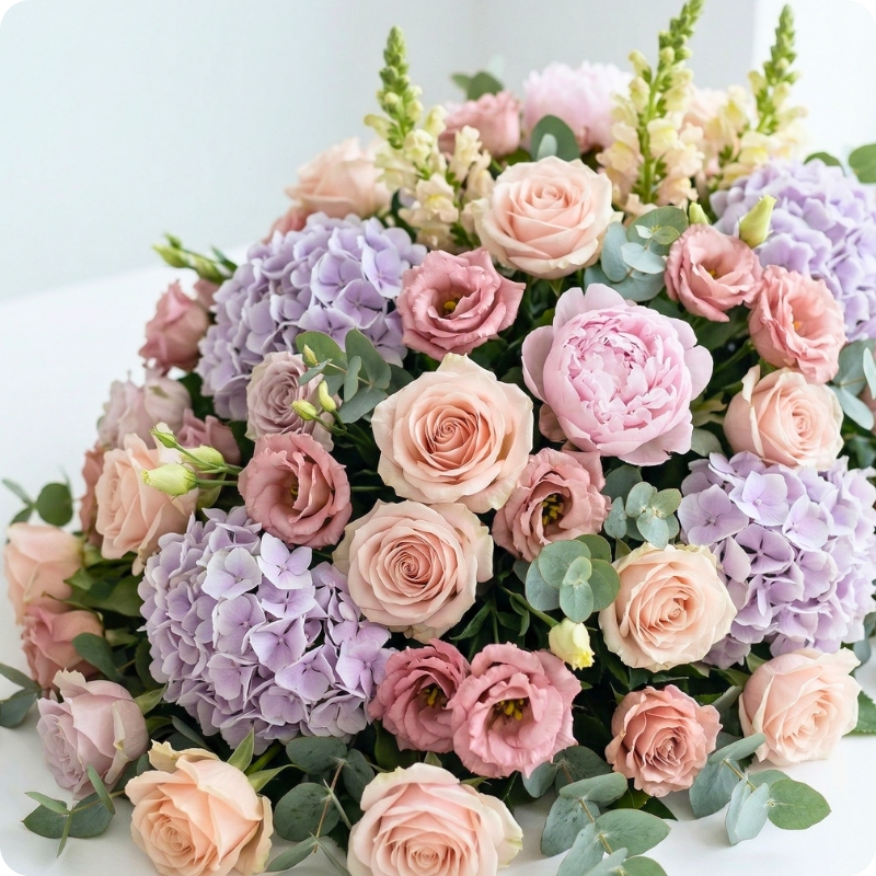 Pastel floral tribute